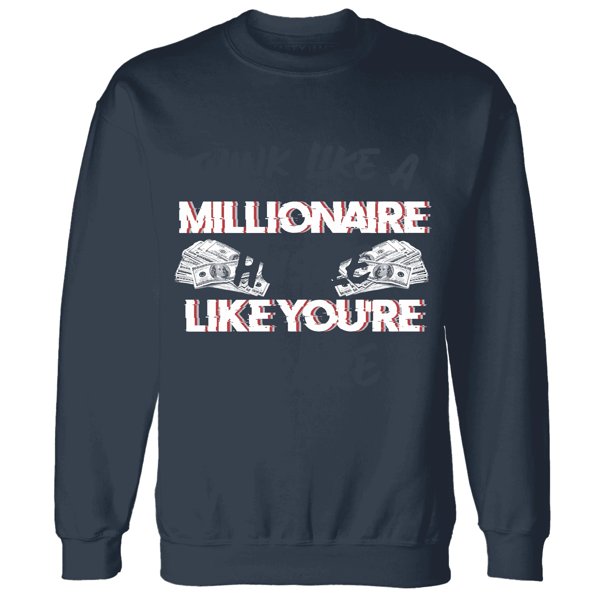 White-Navy-6s-Sweatshirt-Match-Hustle-Millionaire