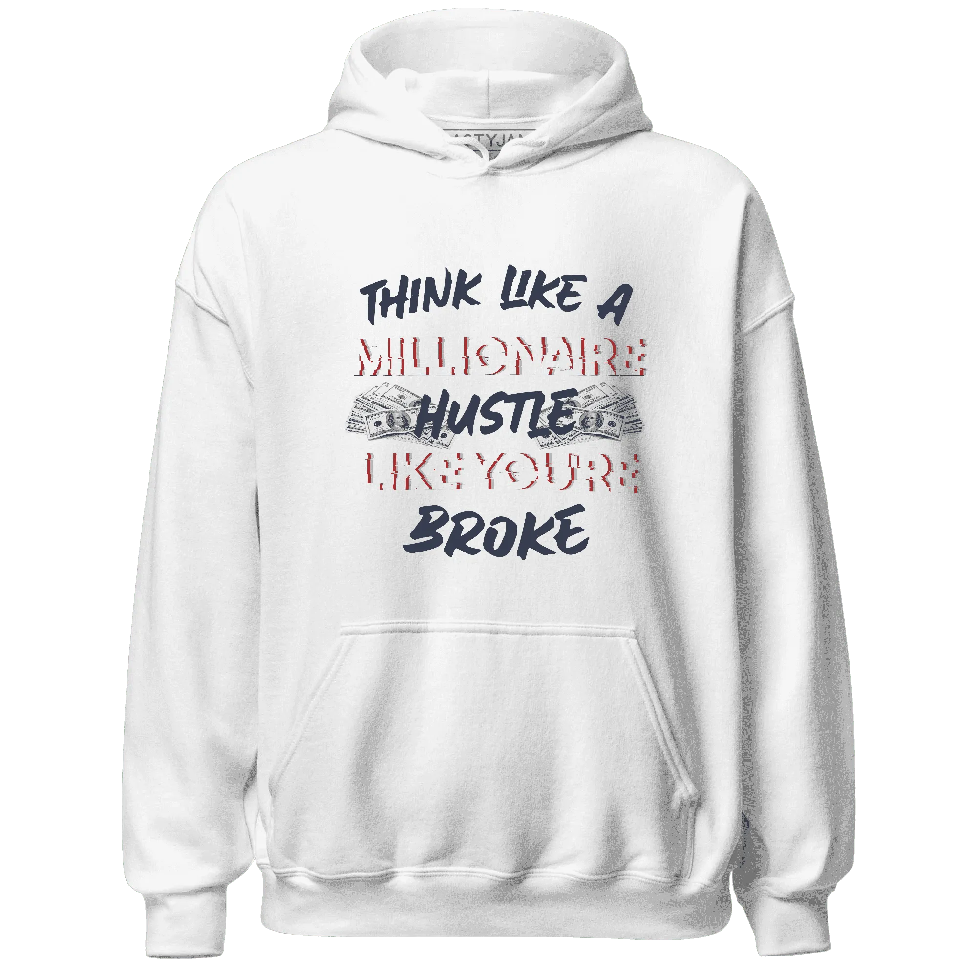 White-Navy-6s-Hoodie-Match-Hustle-Millionaire
