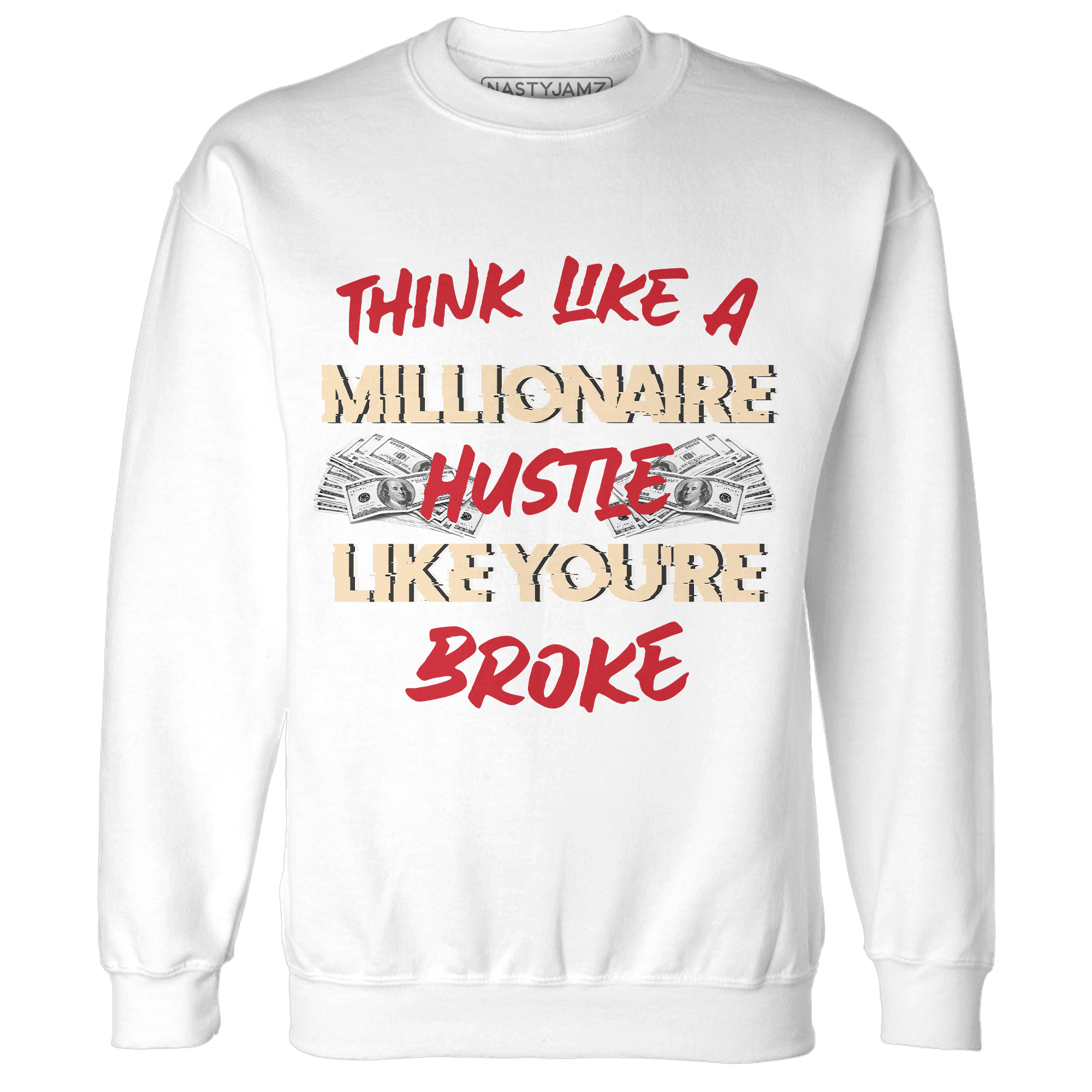 Jumman Jack University Red Sweatshirt Match Hustle Millionaire - NastyJamz