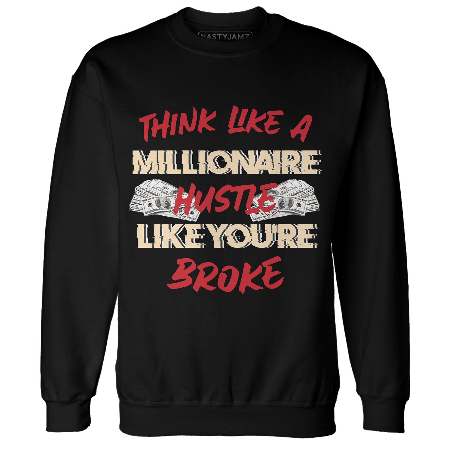Jumman Jack University Red Sweatshirt Match Hustle Millionaire - NastyJamz