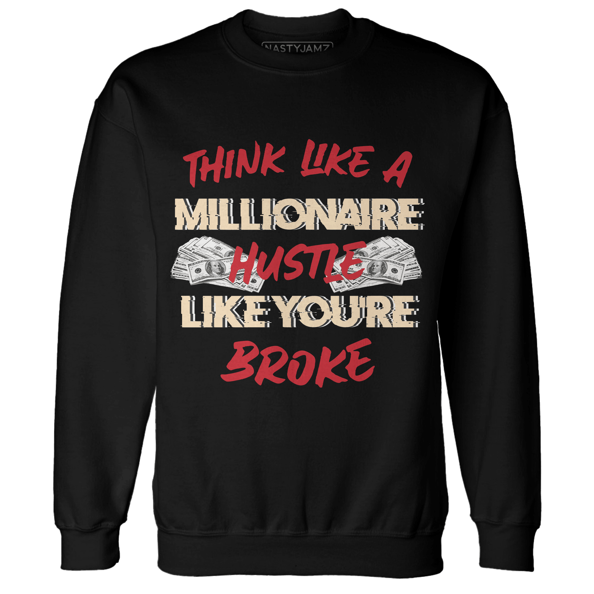 Jumman Jack University Red Sweatshirt Match Hustle Millionaire - NastyJamz