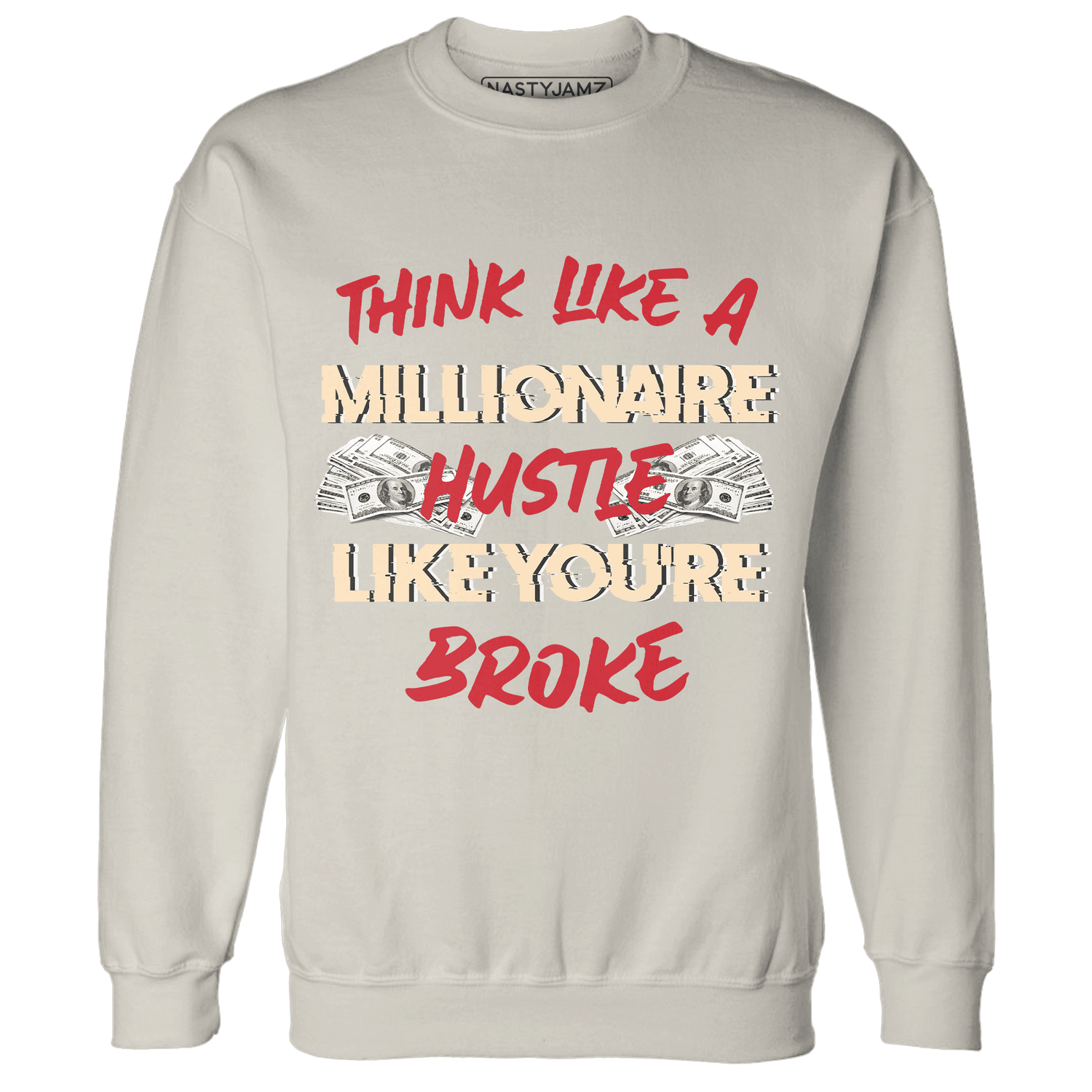 Jumman Jack University Red Sweatshirt Match Hustle Millionaire - NastyJamz