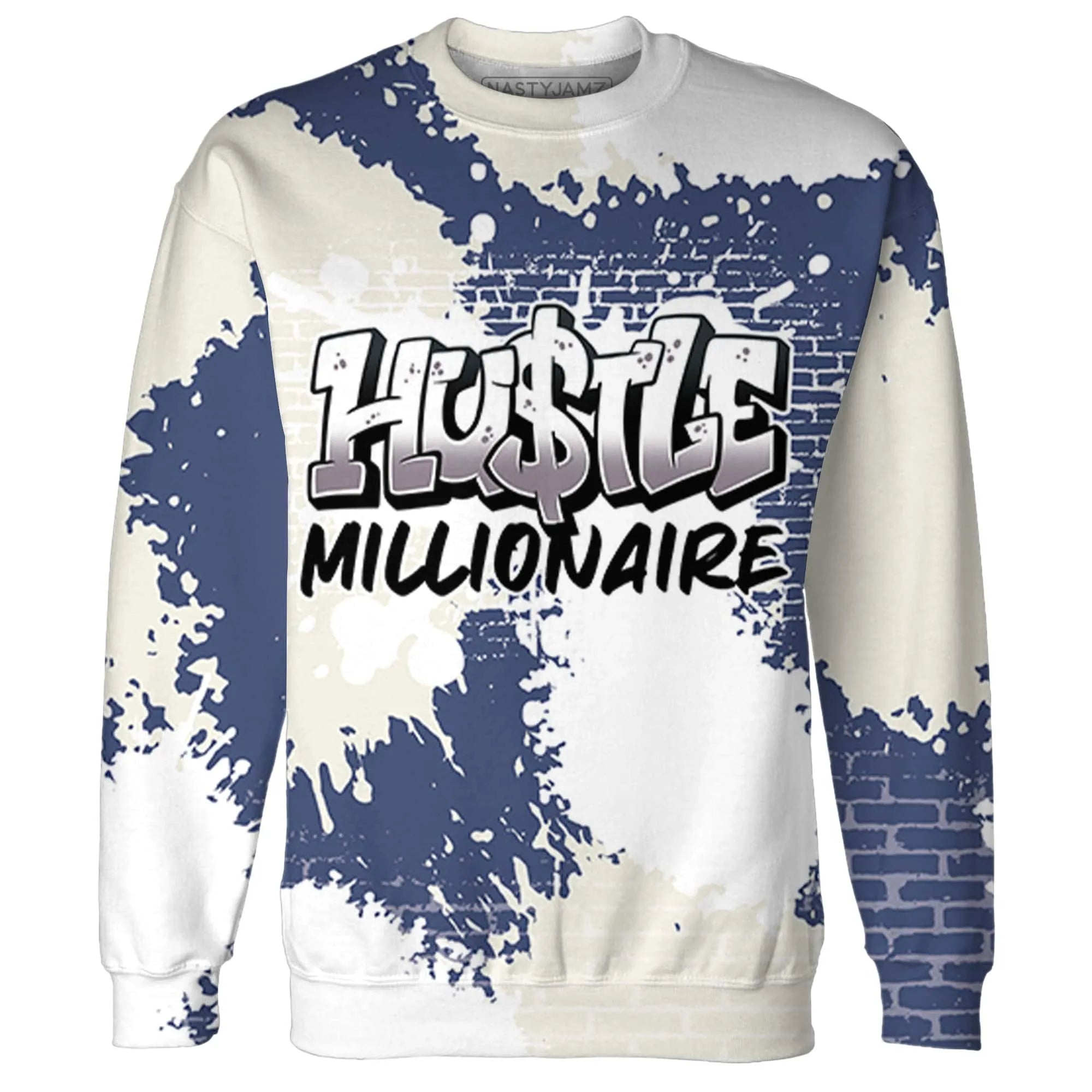 Low-Diffused-Blue-11s-Sweatshirt-Match-Hustle-Millionaire-3D