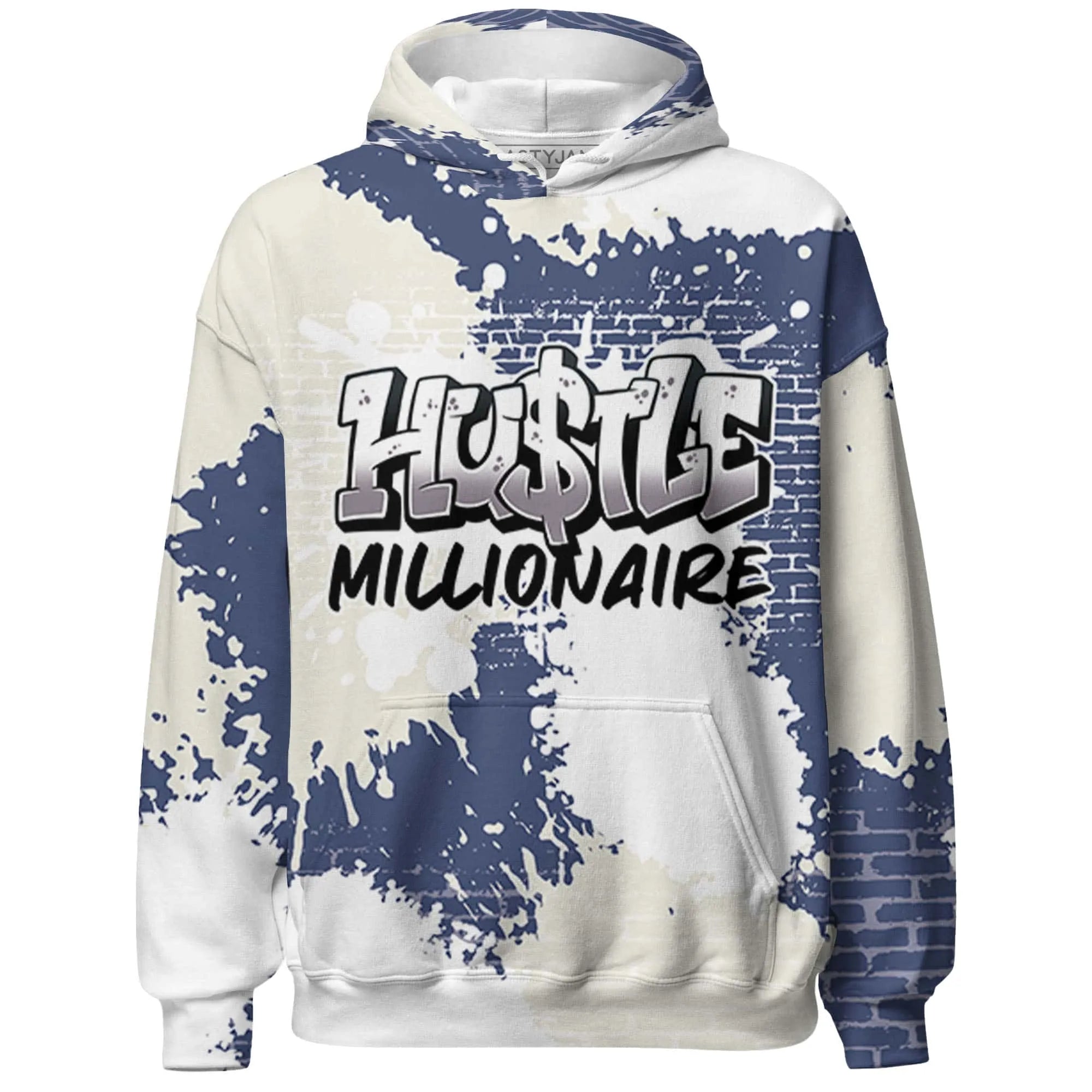 Low-Diffused-Blue-11s-Hoodie-Match-Hustle-Millionaire-3D