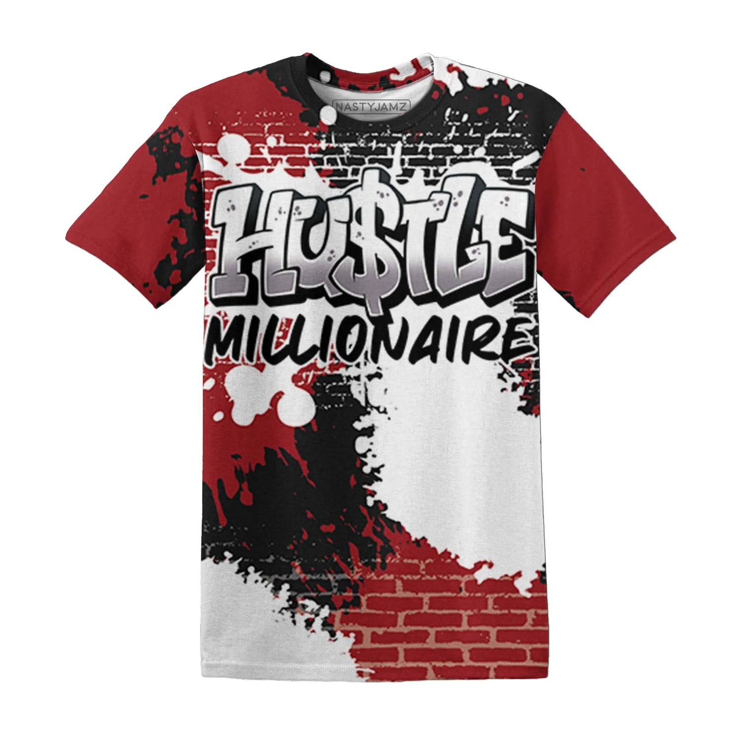 Retro-Red-Taxi-12s-T-Shirt-Match-Hustle-Millionaire-3D