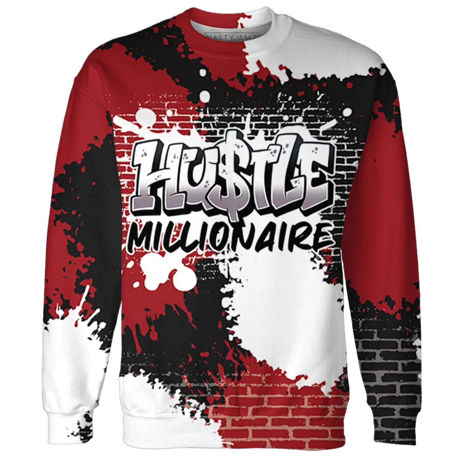 Retro-Red-Taxi-12s-Sweatshirt-Match-Hustle-Millionaire-3D