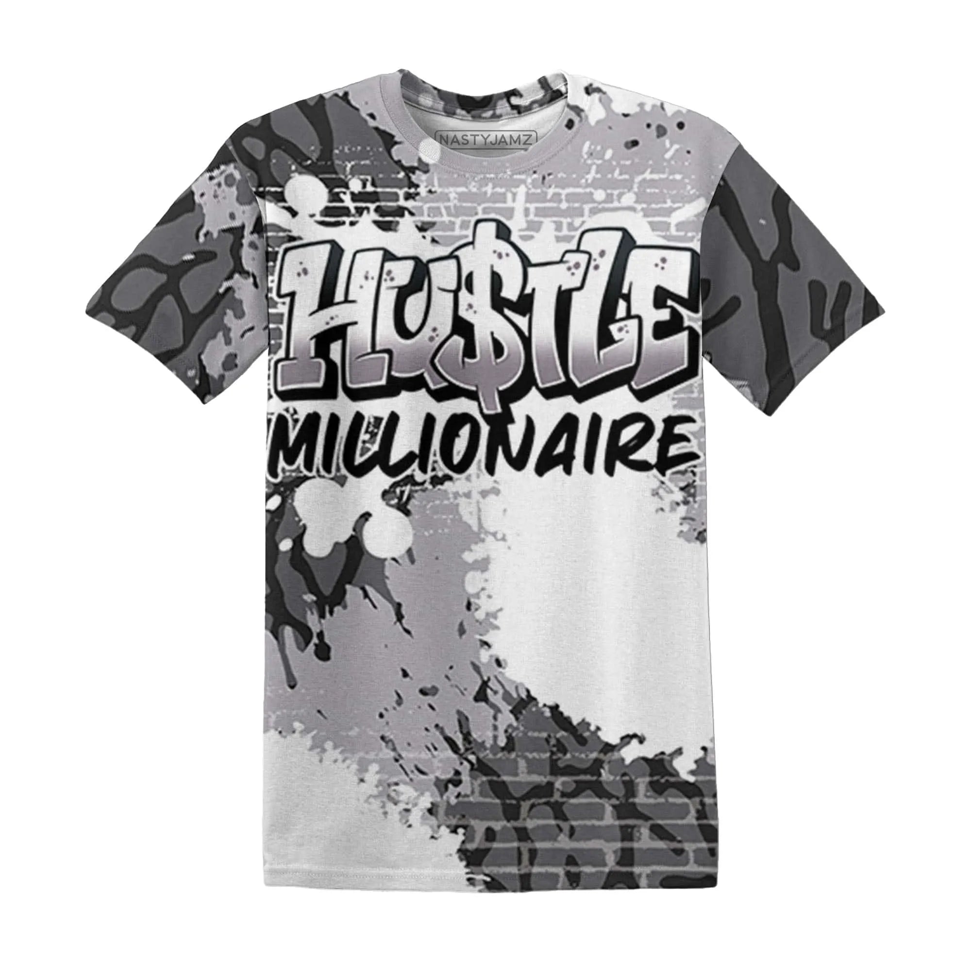 Cement-Grey-3s-T-Shirt-Match-Hustle-Millionaire-3D