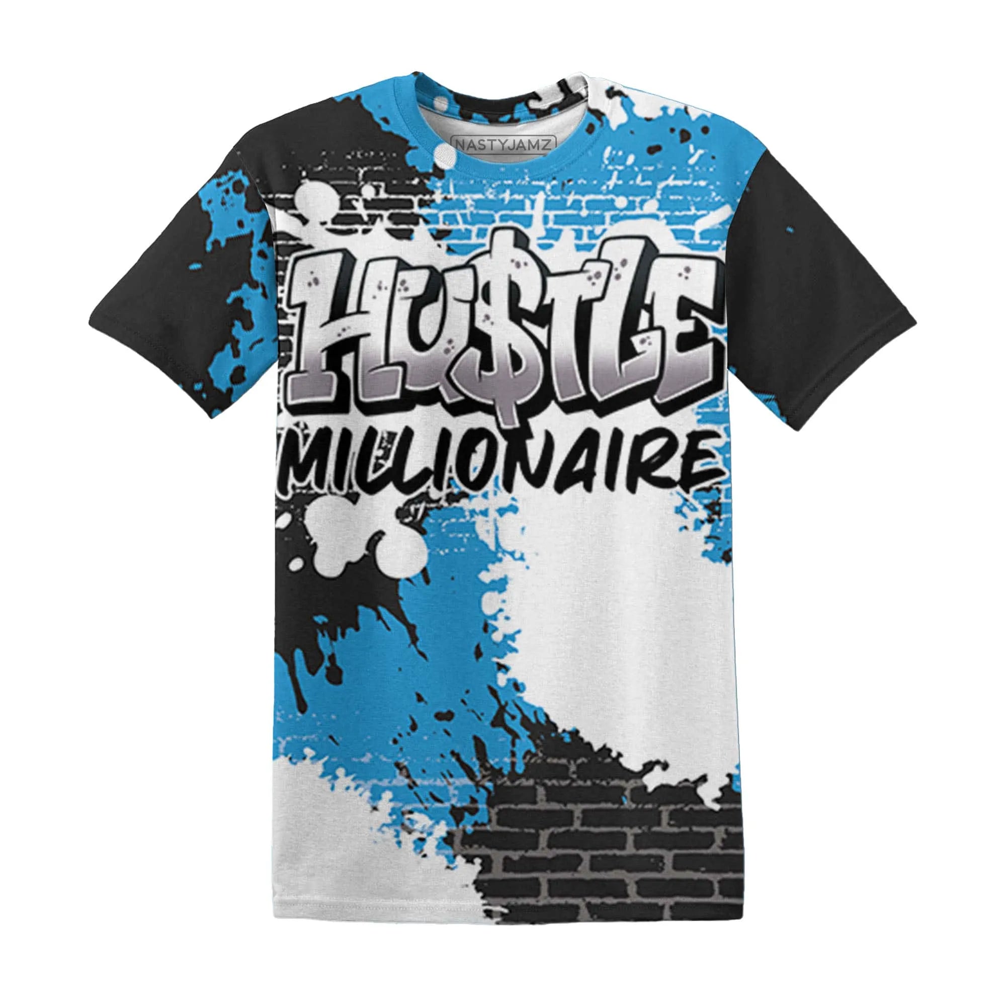 Powder-Blue-9s-T-Shirt-Match-Hustle-Millionaire-3D