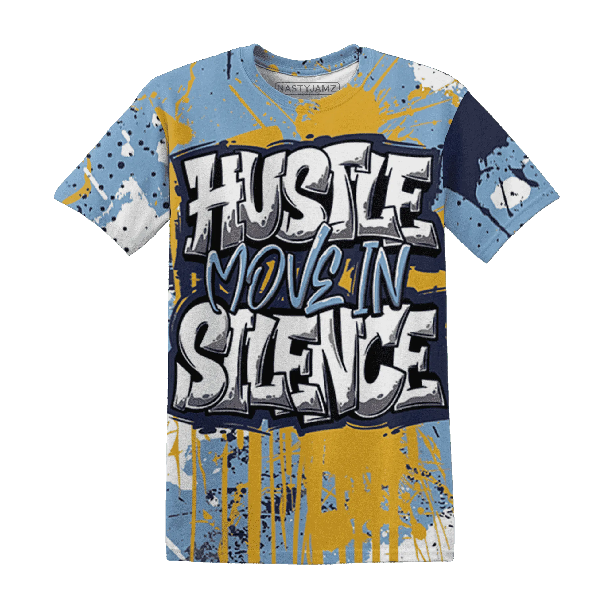 First-In-Flight-1s-T-Shirt-Match-Hustle-Move-In-Silence-3D