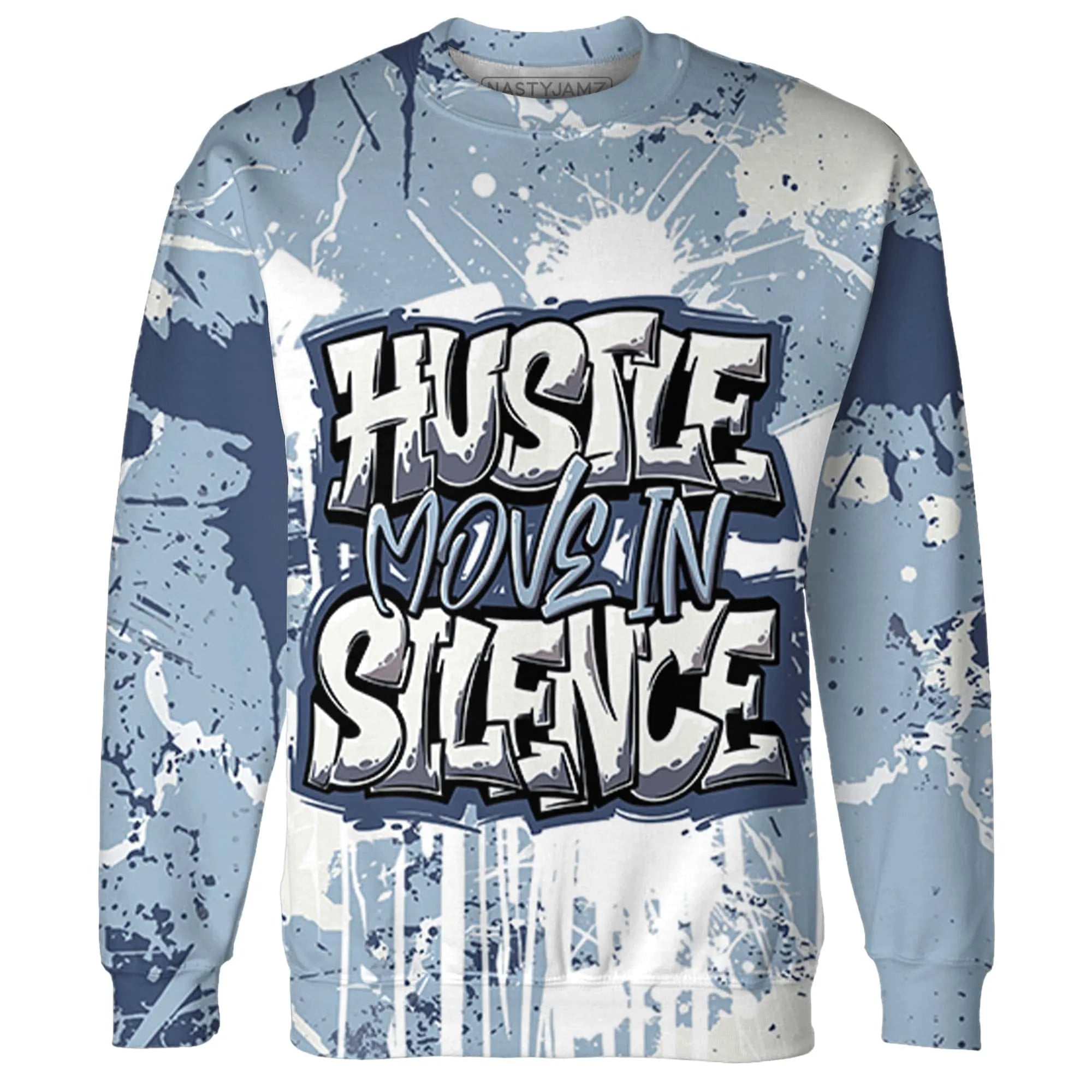 Mid-Diffused-Blue-Grey-1s-Sweatshirt-Match-Hustle-Move-In-Silence-3D