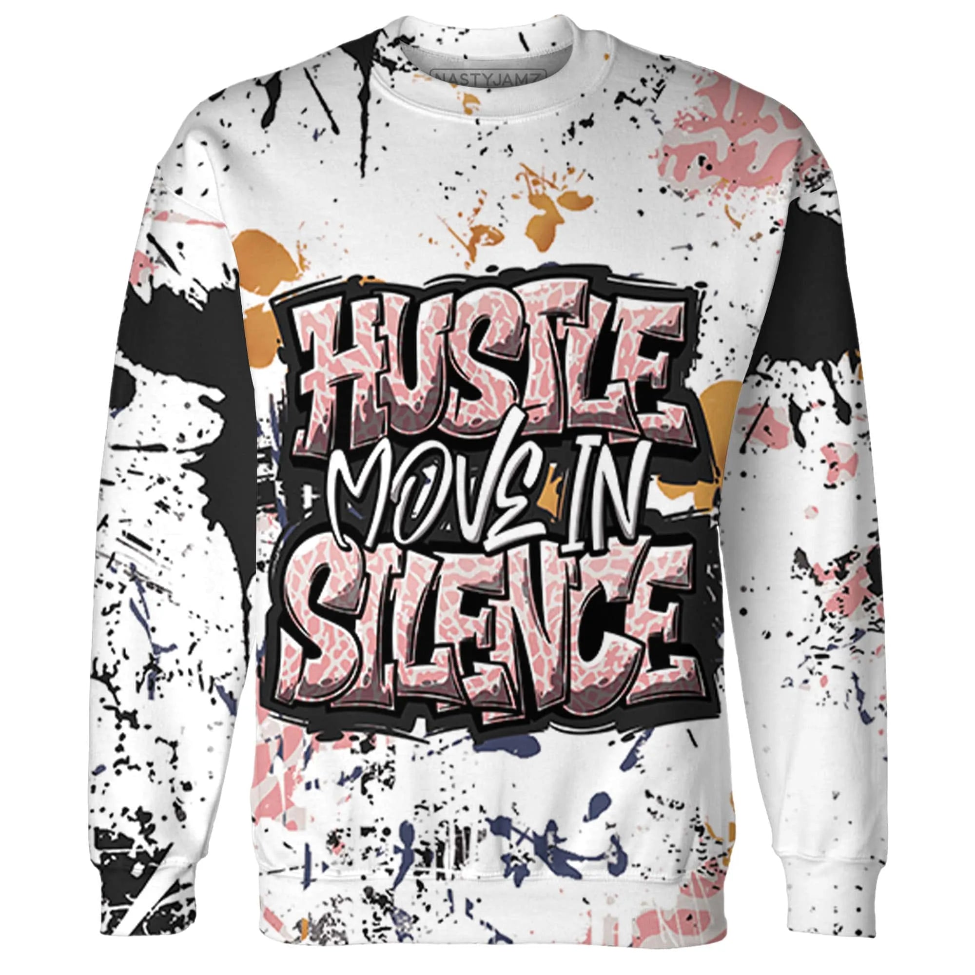 Red-Stardust-3s-Sweatshirt-Match-Hustle-Move-In-Silence-3D