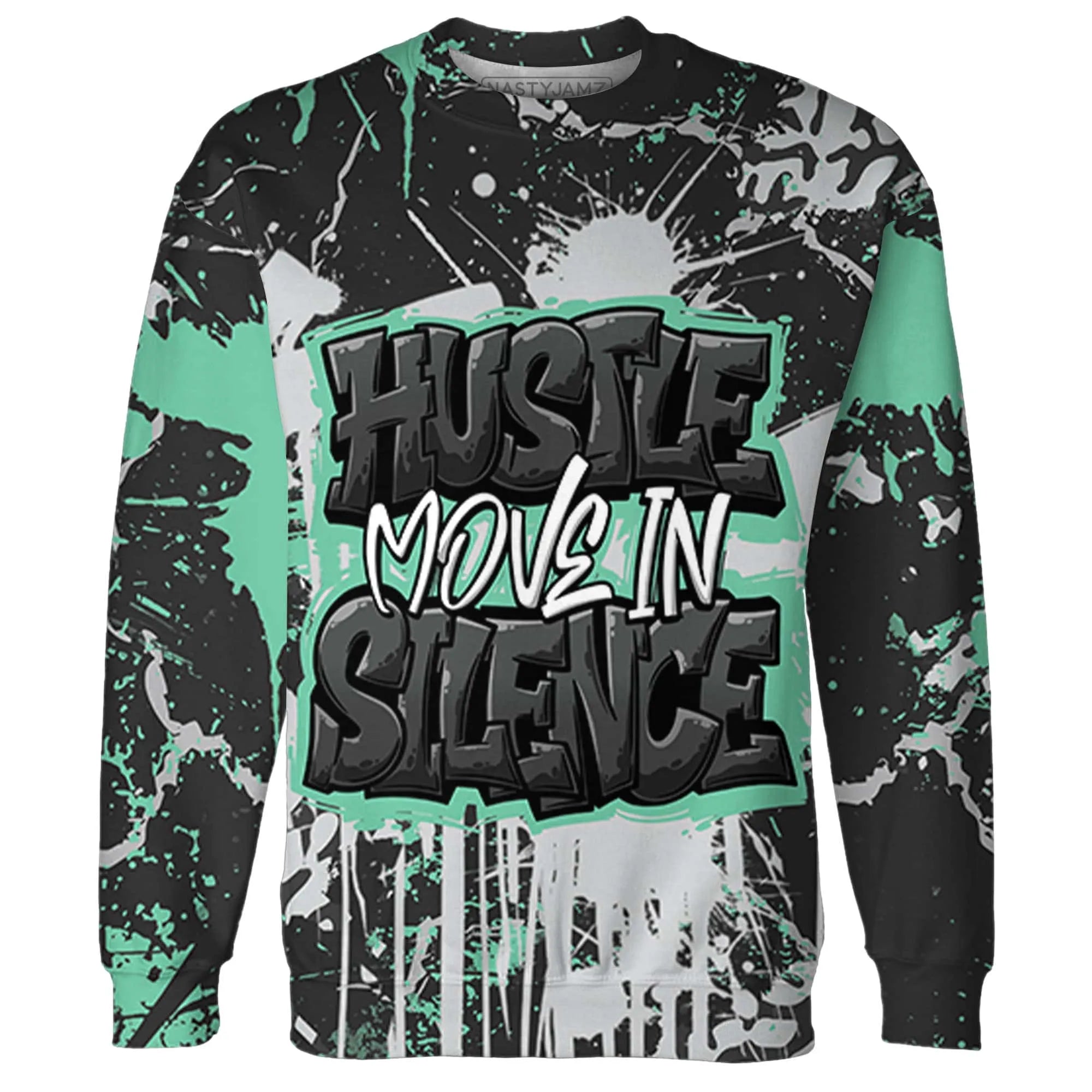 Green-Glow-3s-Sweatshirt-Match-Hustle-Move-In-Silence-3D