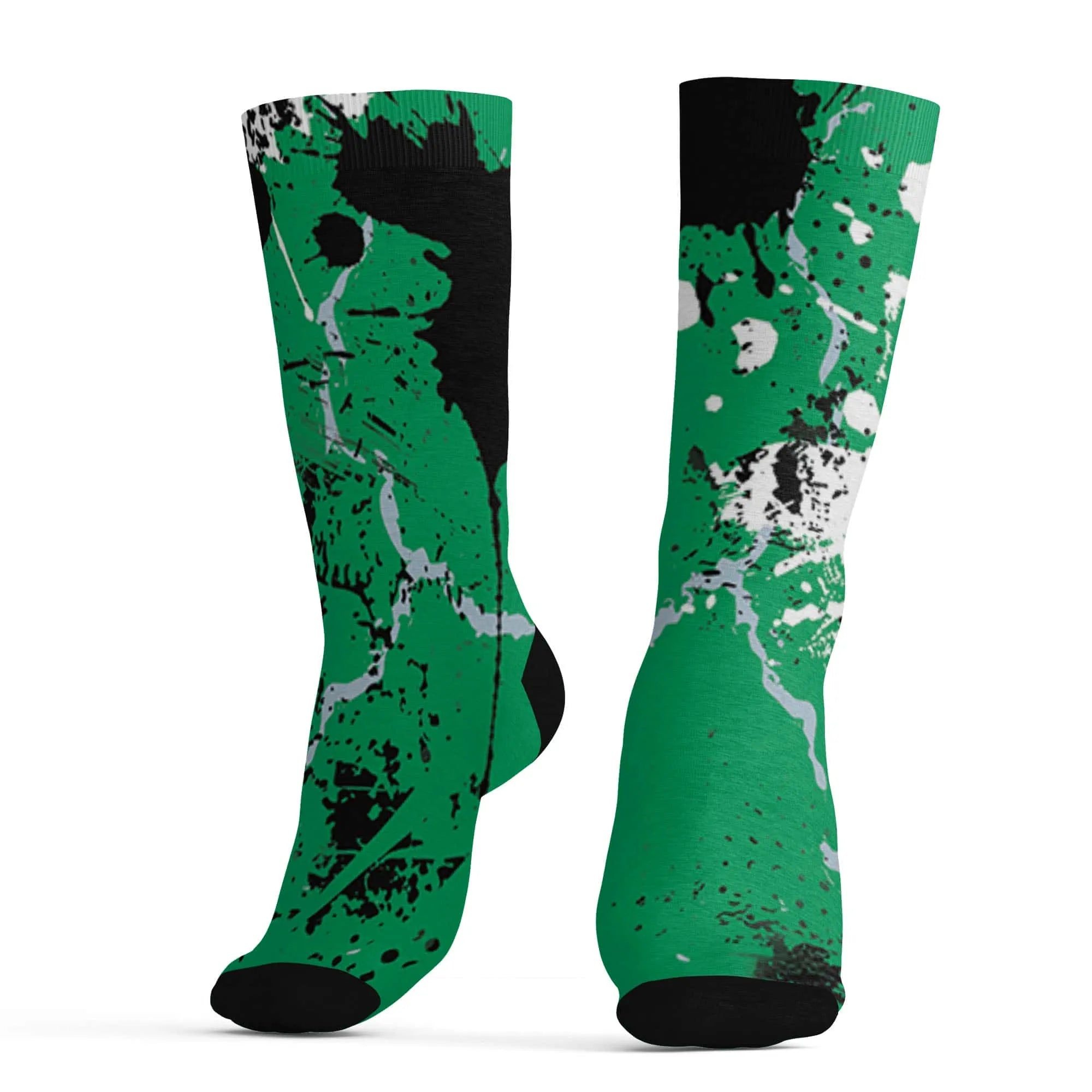 Lucky-Green-5s-Socks-Match-Hustle-Move-In-Silence-3D