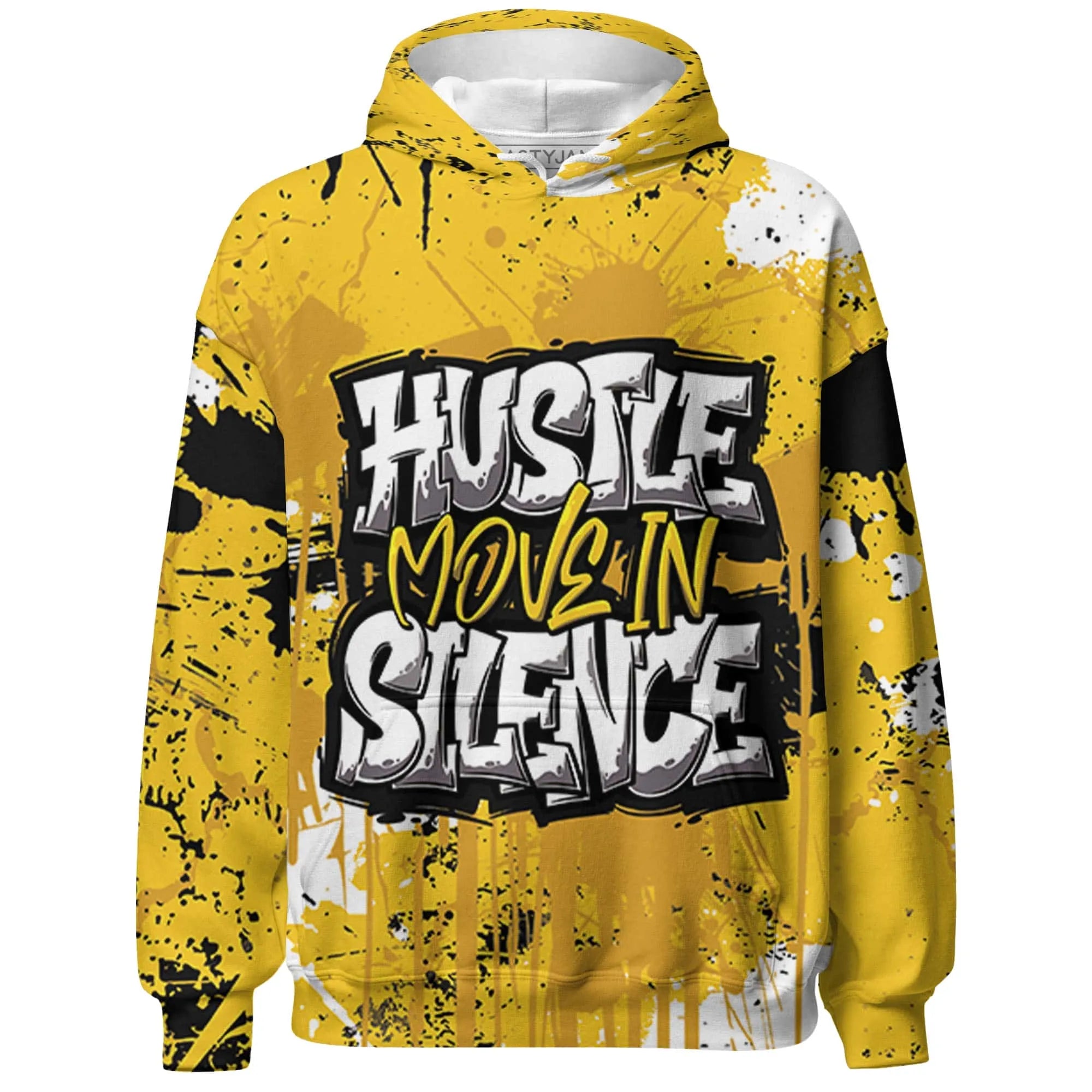 Yellow-Ochre-6s-Hoodie-Match-Hustle-Move-In-Silence-3D