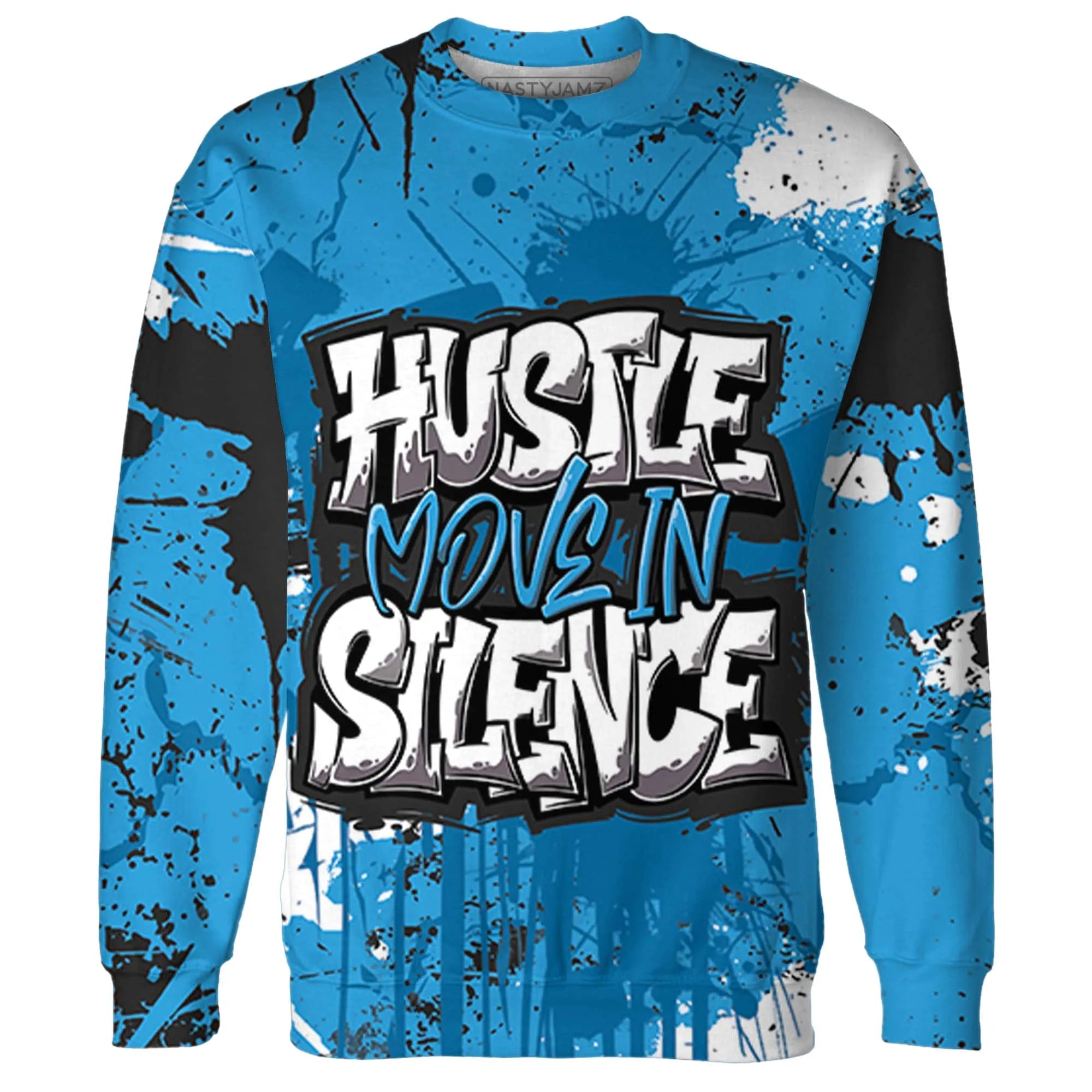 Powder-Blue-9s-Sweatshirt-Match-Hustle-Move-In-Silence-3D