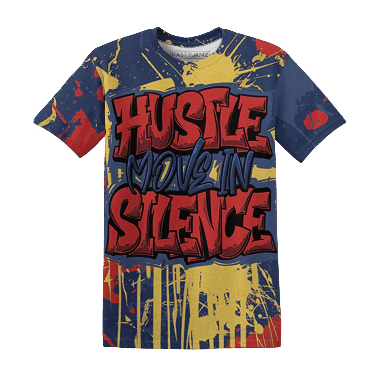 VaporMax-Air-Plus-Midnight-Navy-Gold-Black-T-Shirt-Match-Hustle-Move-In-Silence-3D