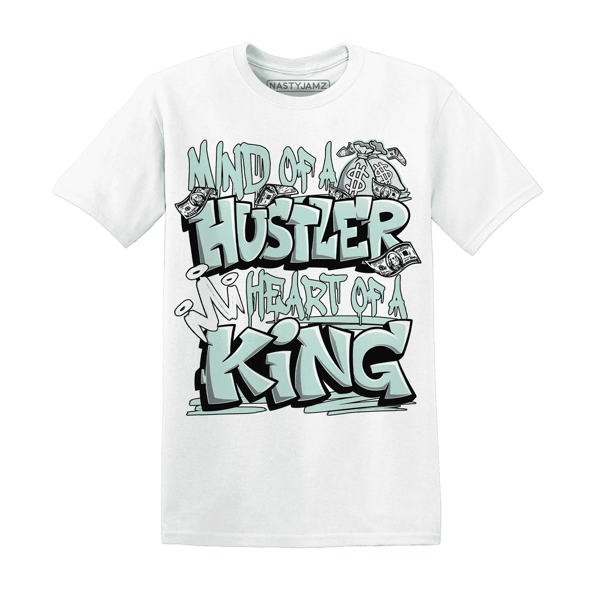 NastyJamz-AF-1-Low-Jade-Ice-White-T-Shirt-Match-Hustler-Heart-King