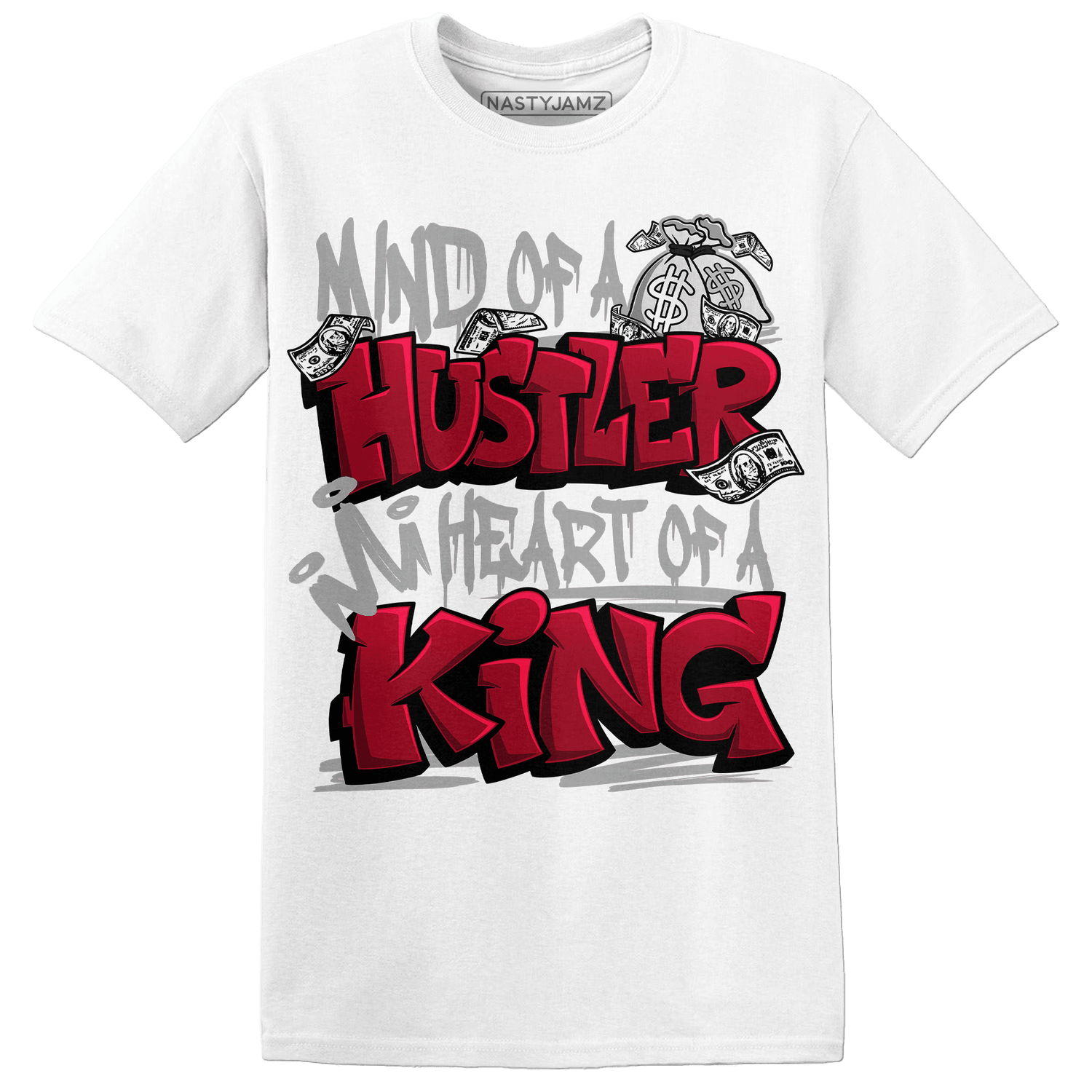 Retro Red Taxi 12s T Shirt Match Hustler Heart King - NastyJamz