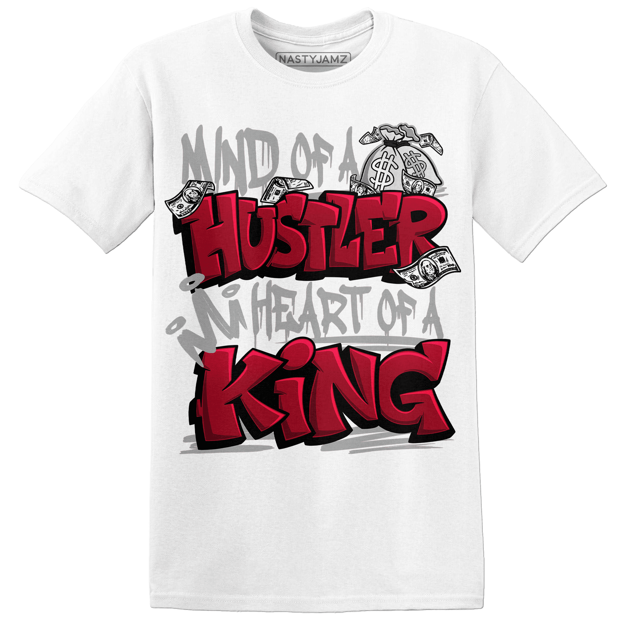 Retro Red Taxi 12s T Shirt Match Hustler Heart King - NastyJamz