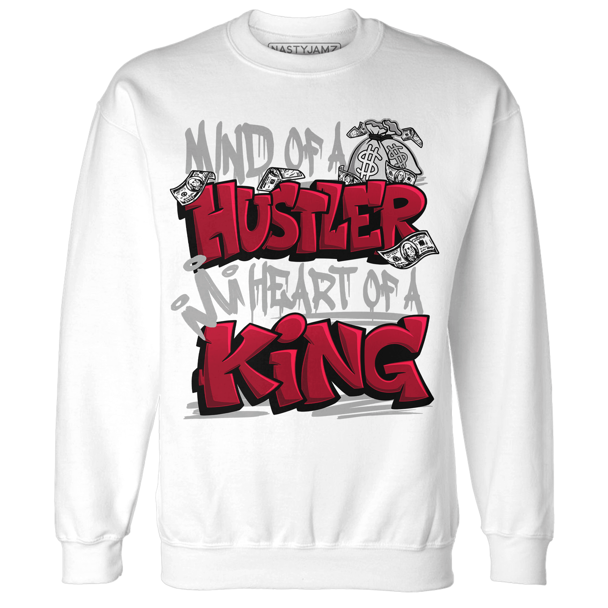 Retro Red Taxi 12s Sweatshirt Match Hustler Heart King - NastyJamz