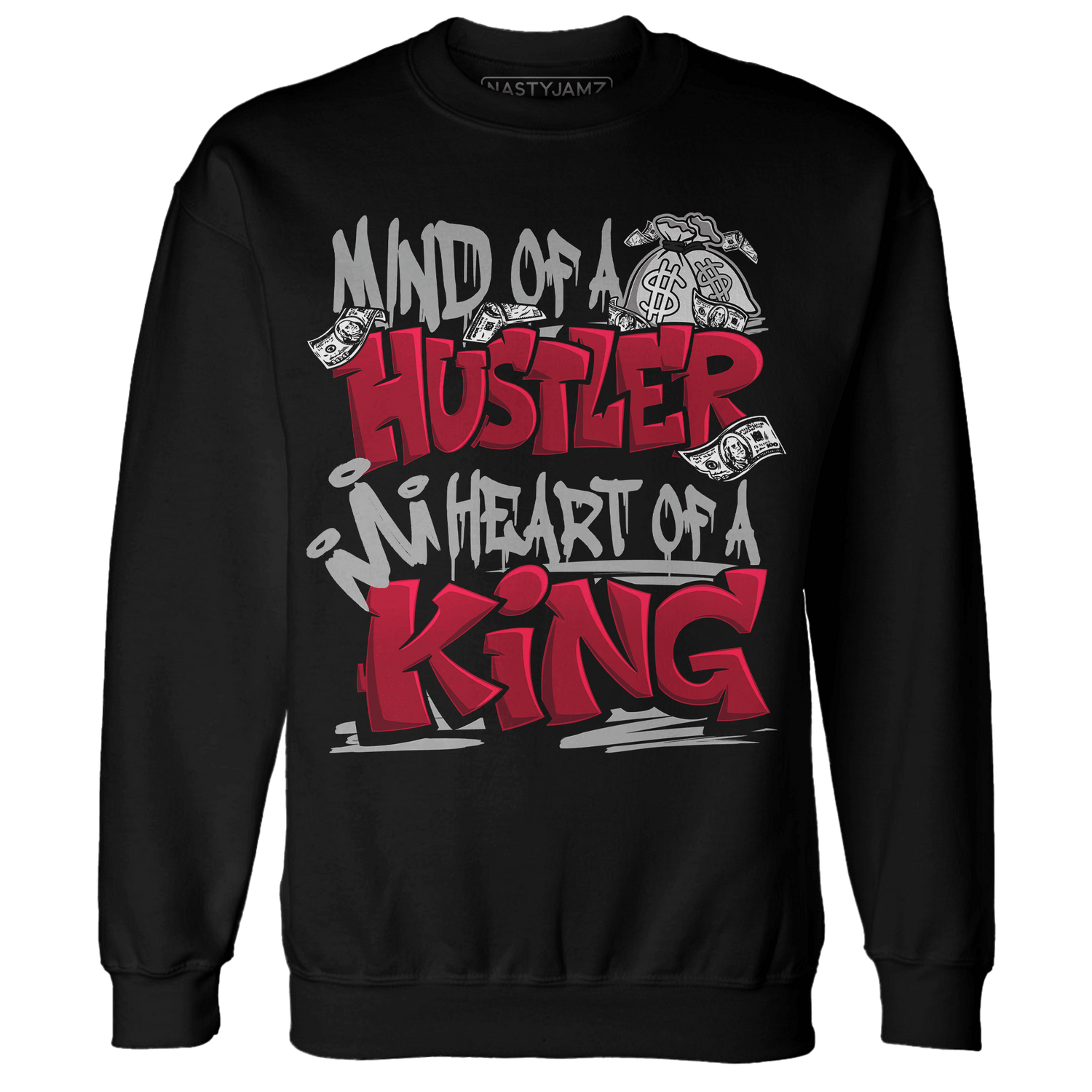 Retro Red Taxi 12s Sweatshirt Match Hustler Heart King - NastyJamz