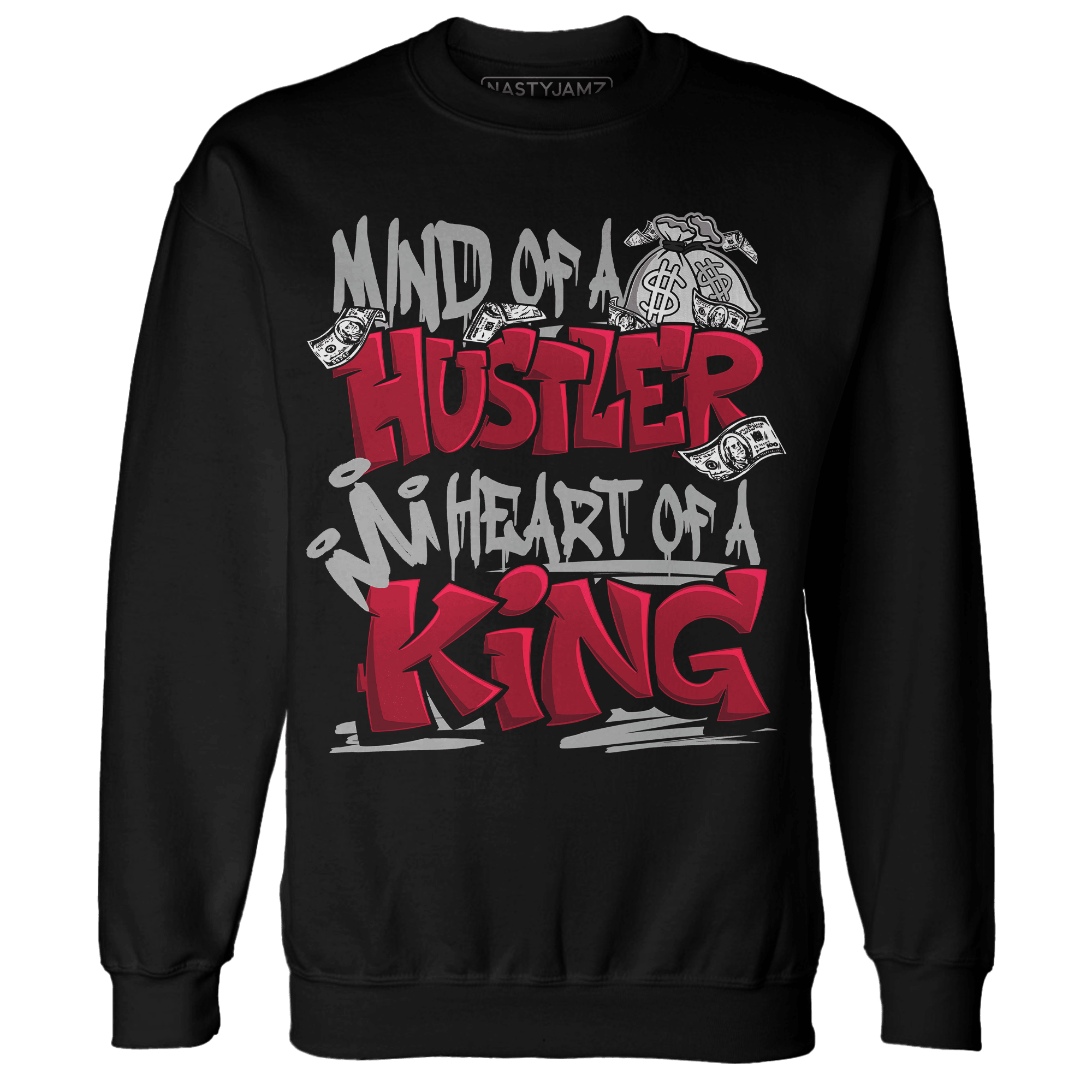 Retro Red Taxi 12s Sweatshirt Match Hustler Heart King - NastyJamz