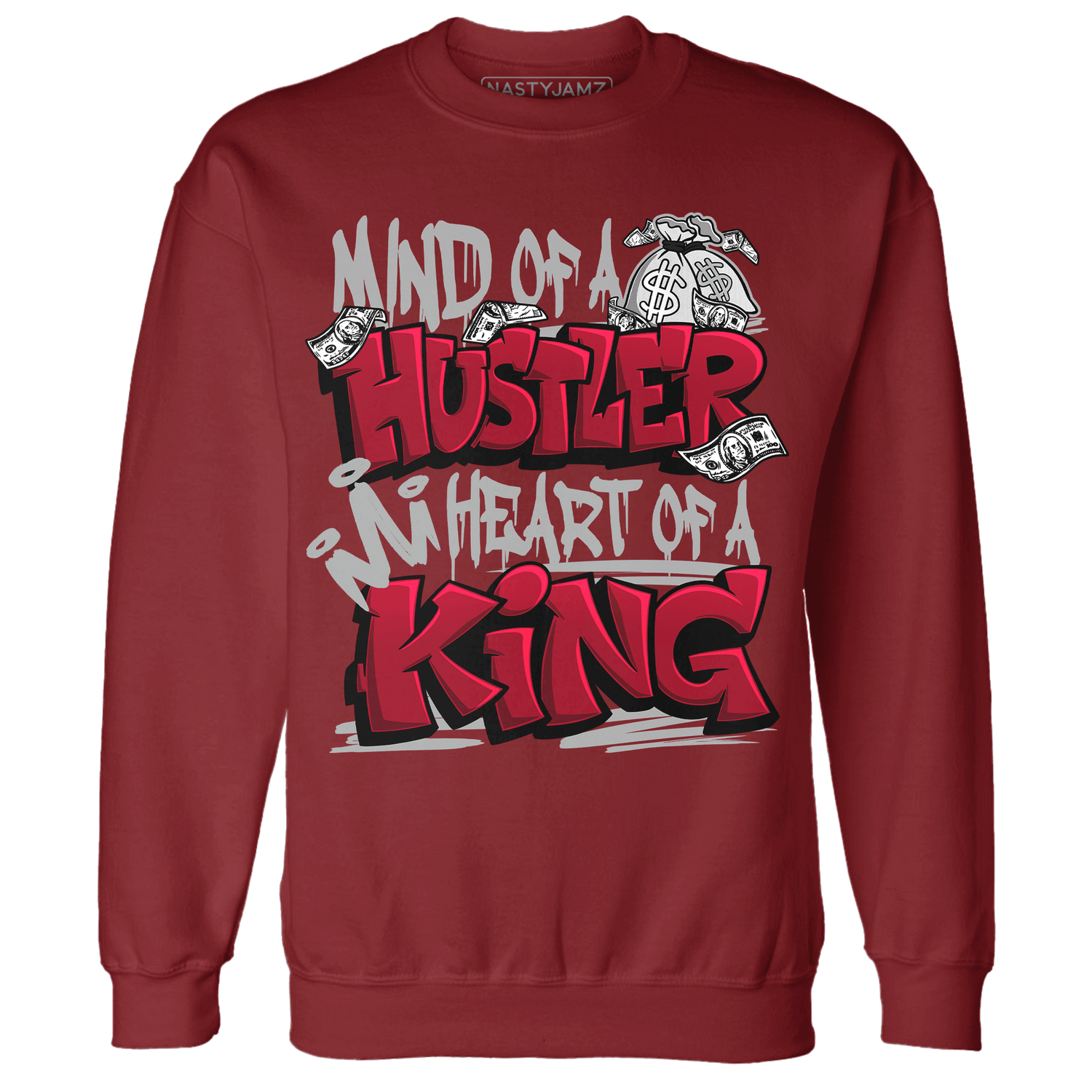 Retro Red Taxi 12s Sweatshirt Match Hustler Heart King - NastyJamz