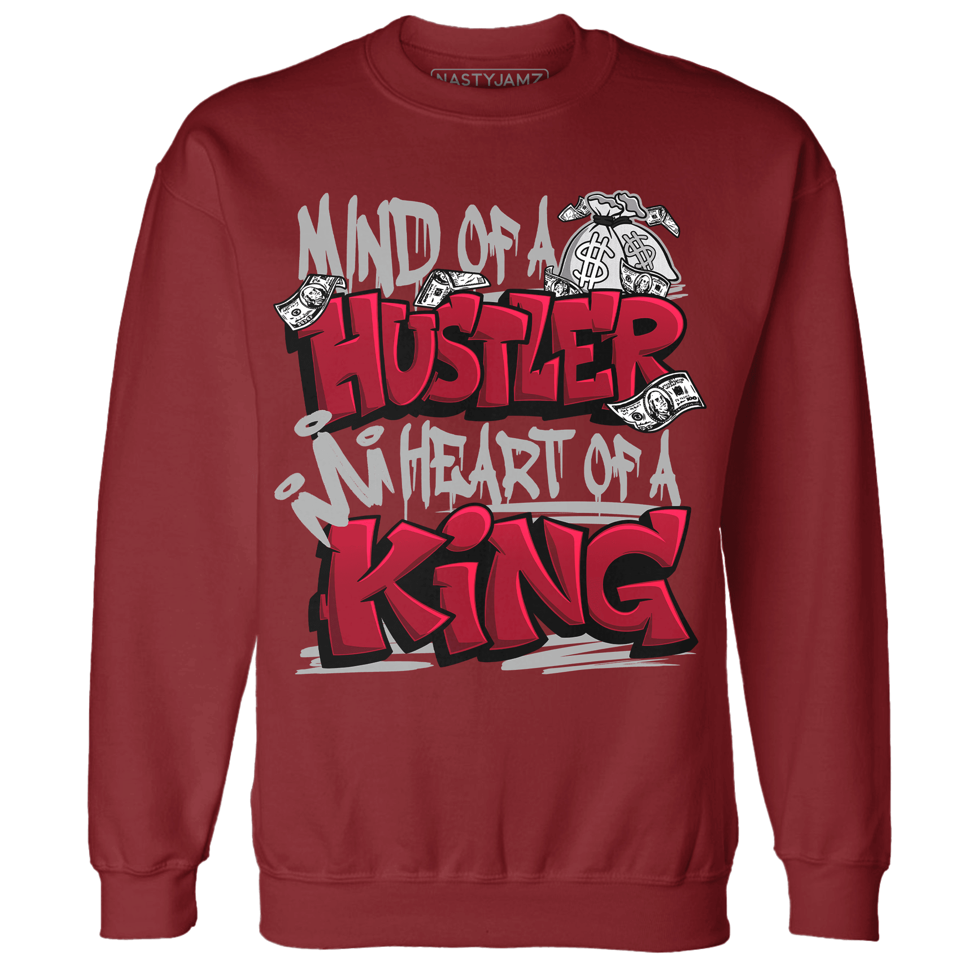 Retro Red Taxi 12s Sweatshirt Match Hustler Heart King - NastyJamz