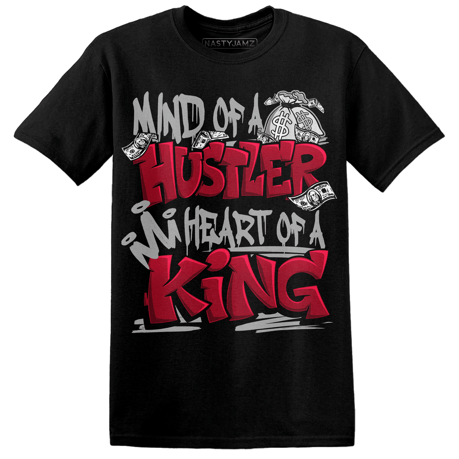 Retro Red Taxi 12s T Shirt Match Hustler Heart King - NastyJamz