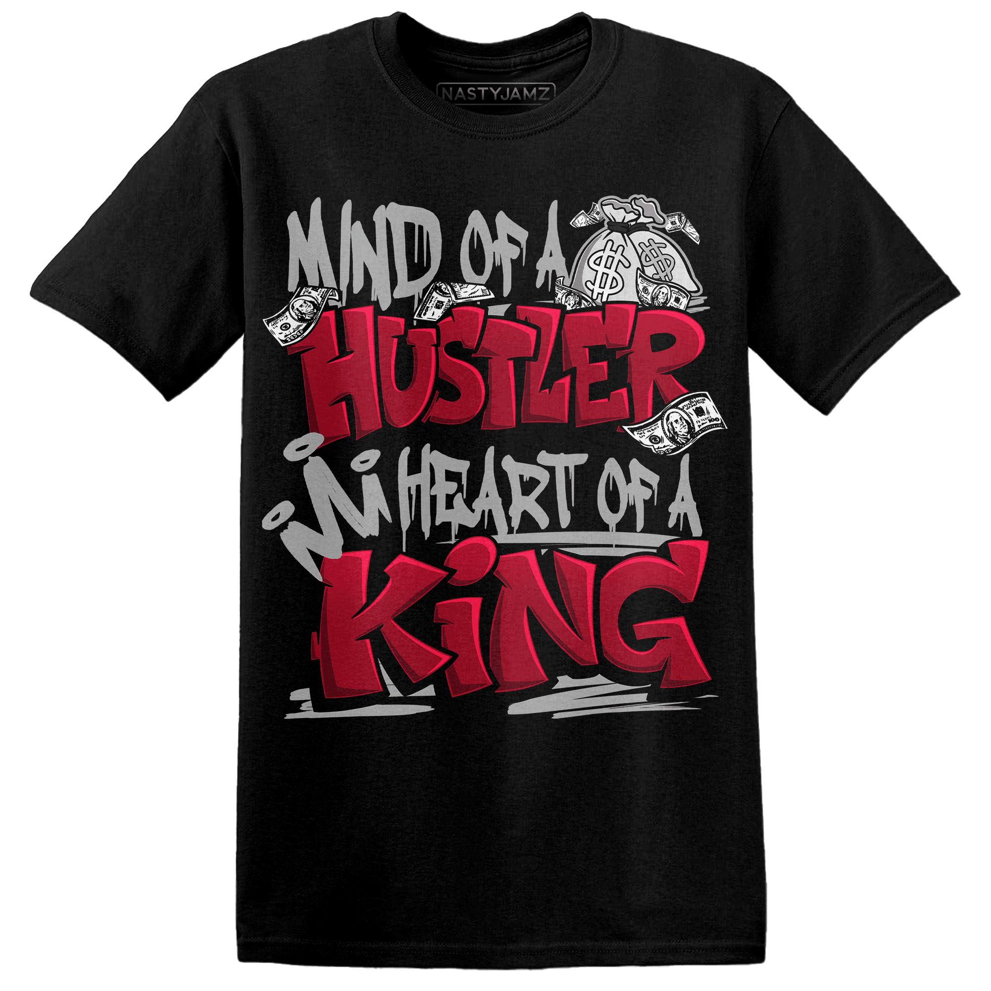 Retro Red Taxi 12s T Shirt Match Hustler Heart King - NastyJamz