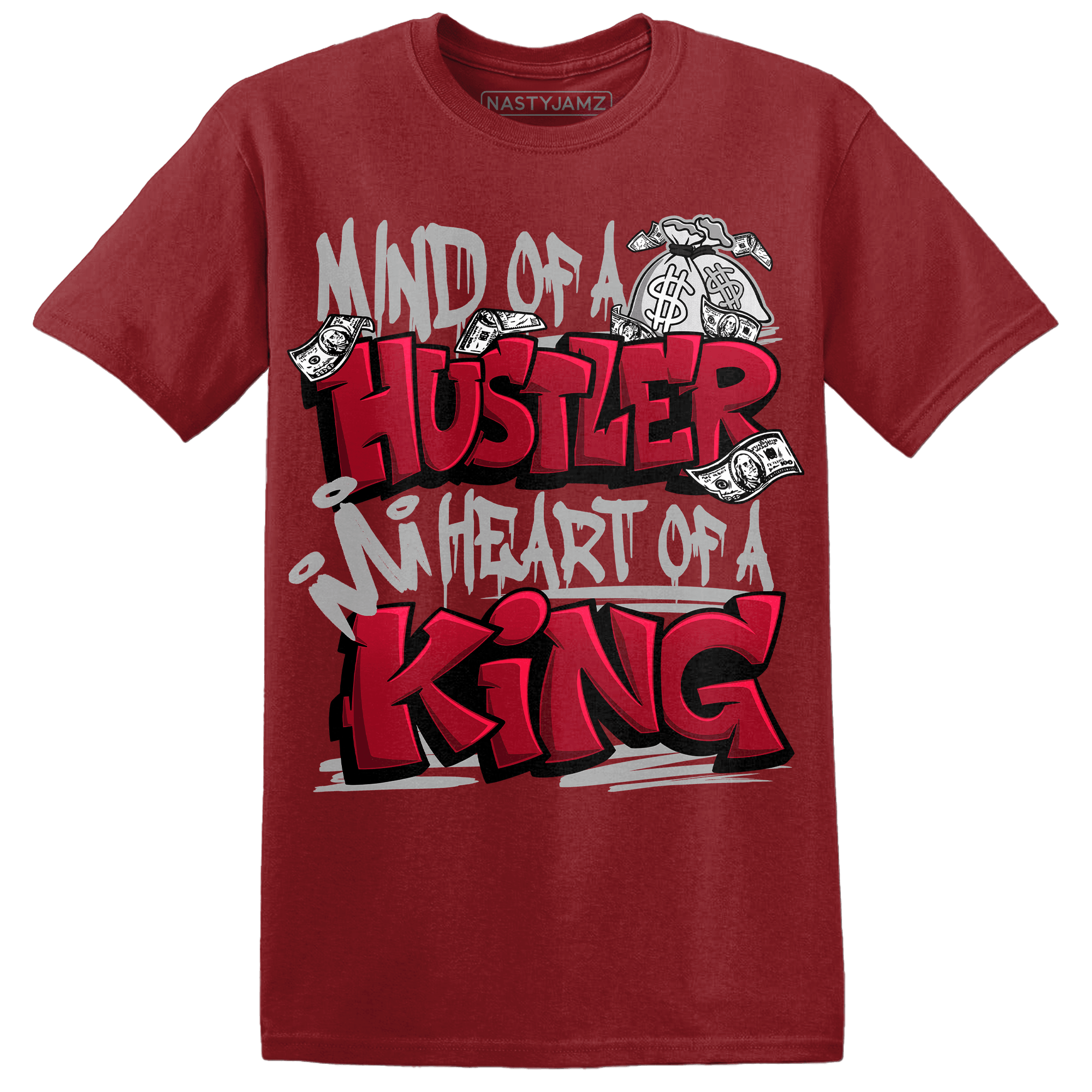 Retro Red Taxi 12s T Shirt Match Hustler Heart King - NastyJamz