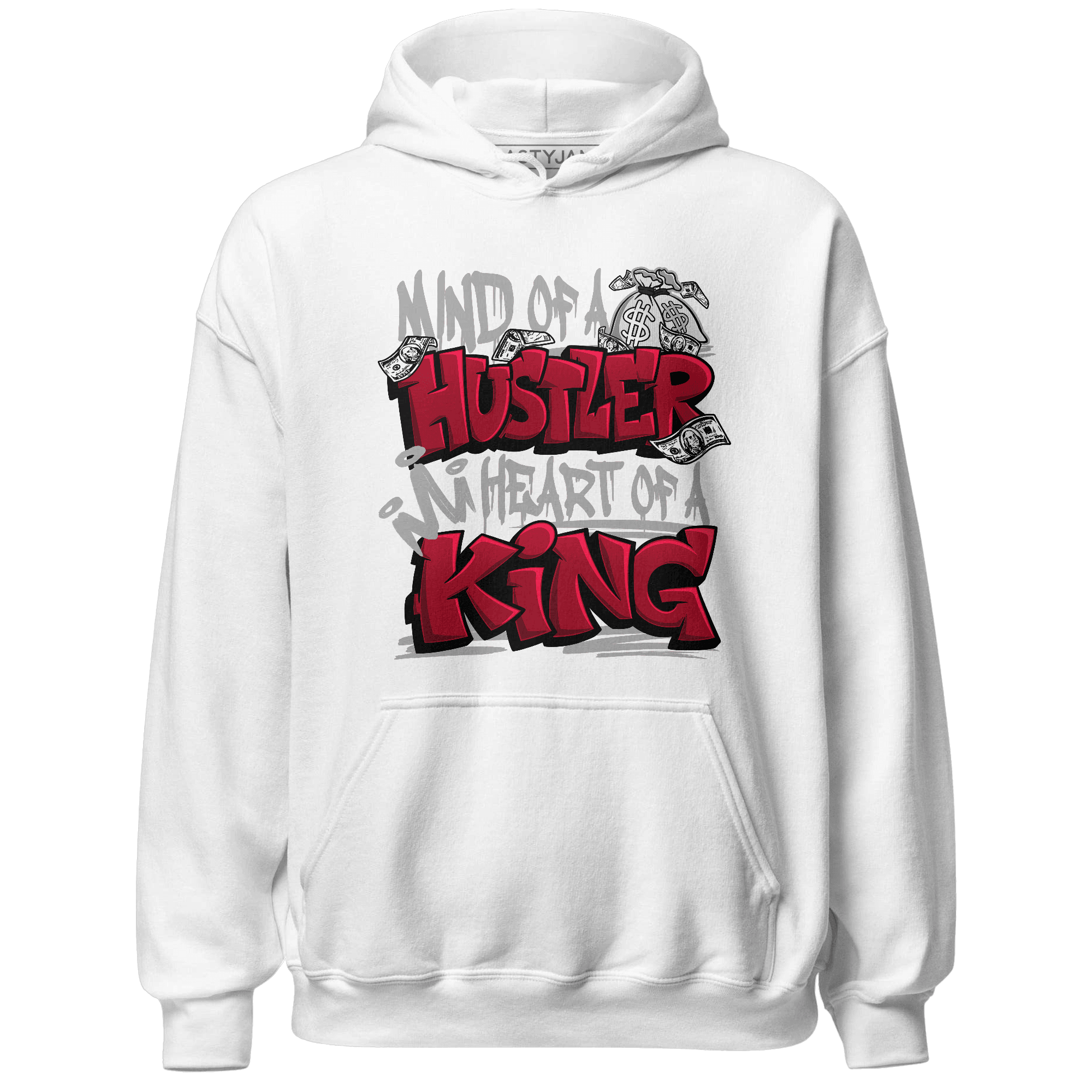 Retro Red Taxi 12s Hoodie Match Hustler Heart King - NastyJamz