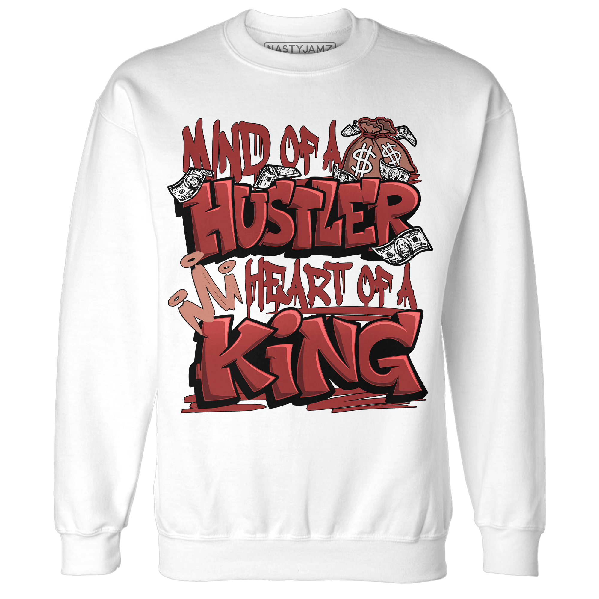 Dune Red 13s Sweatshirt Match Hustler Heart King - NastyJamz