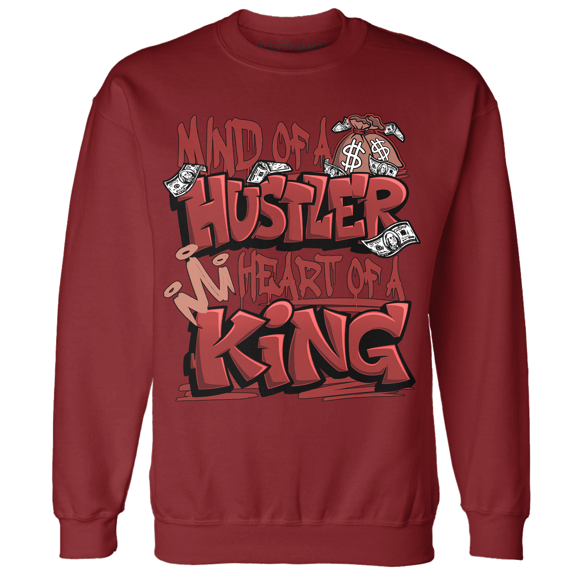Dune Red 13s Sweatshirt Match Hustler Heart King - NastyJamz