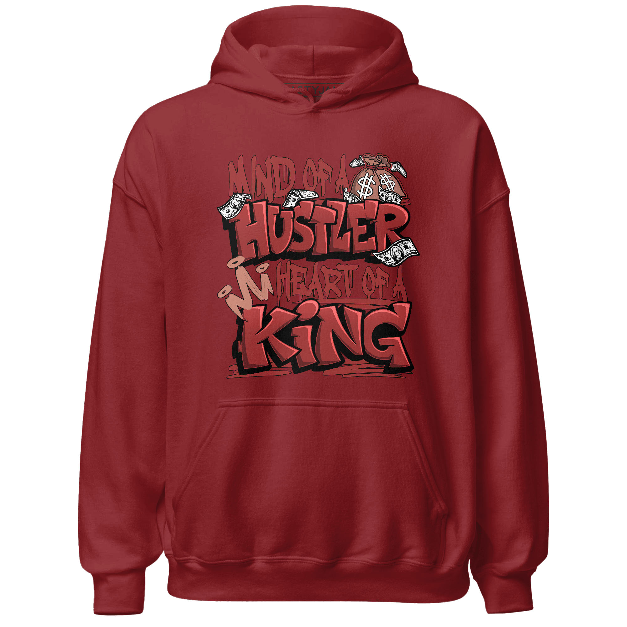Dune Red 13s Hoodie Match Hustler Heart King - NastyJamz