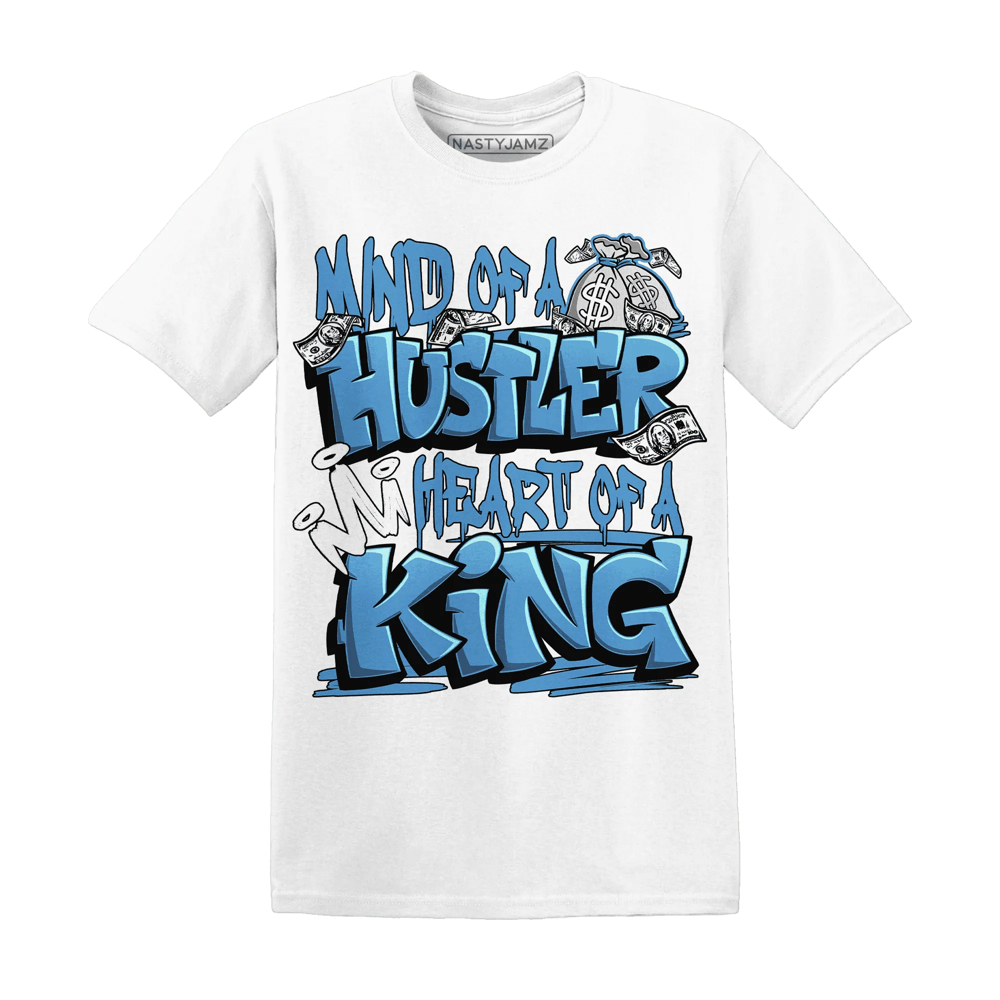NastyJamz-Carolina-Blue-Univercitii-17s-T-Shirt-Match-Hustler-Heart-King