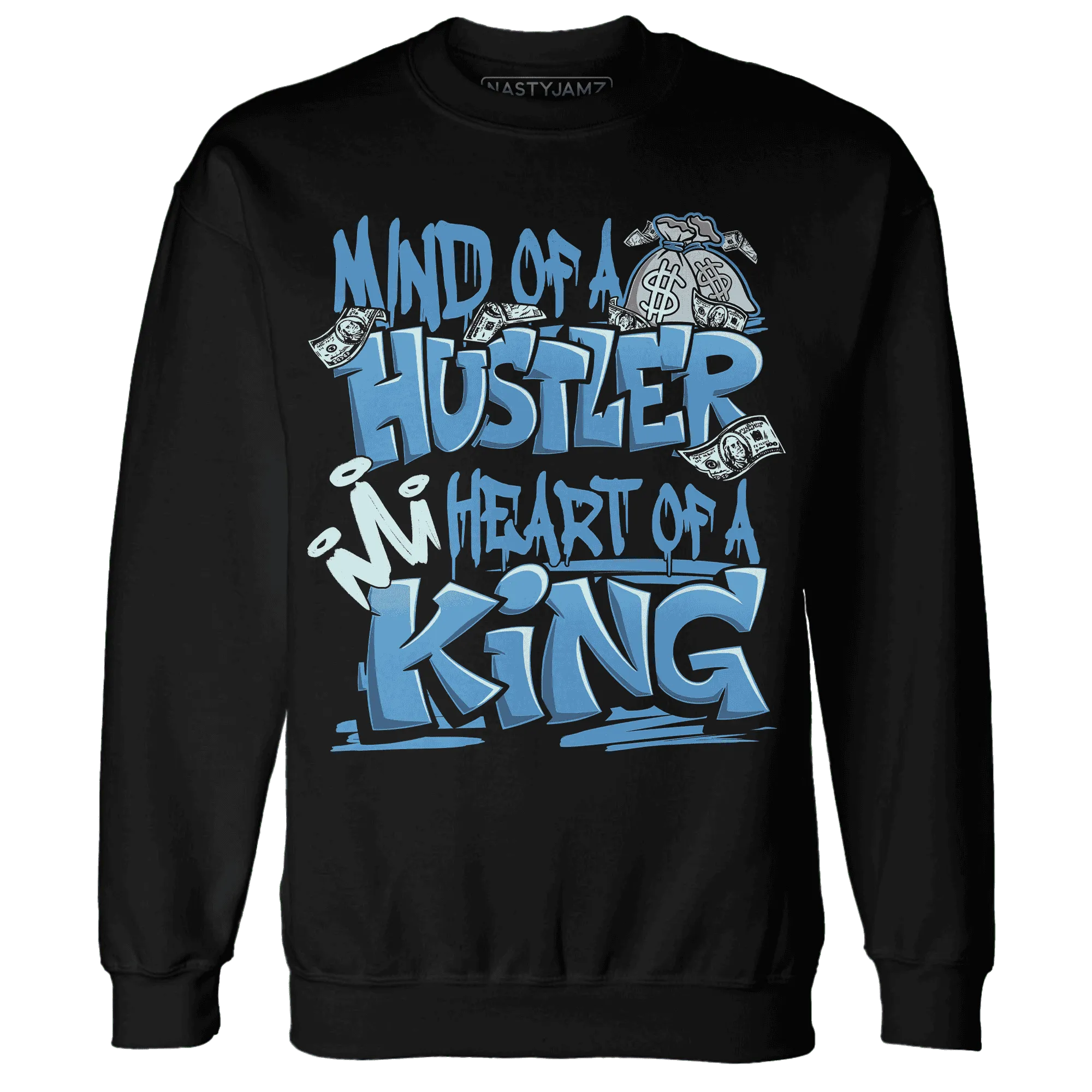 NastyJamz-Carolina-Blue-Univercitii-17s-Sweatshirt-Match-Hustler-Heart-King