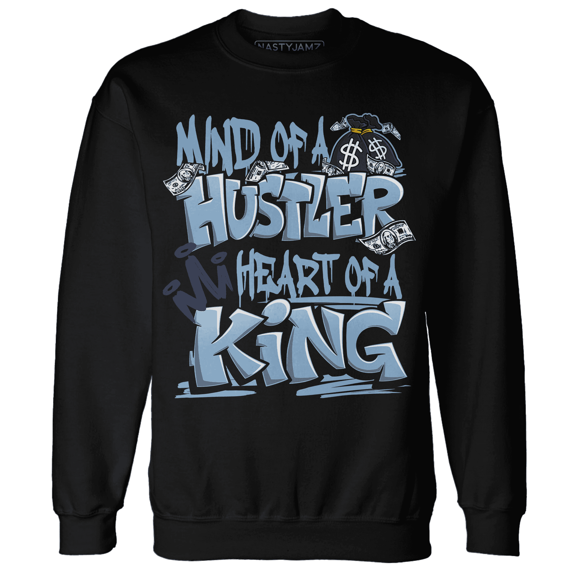 First In Flight 1s Sweatshirt Match Hustler Heart King - NastyJamz