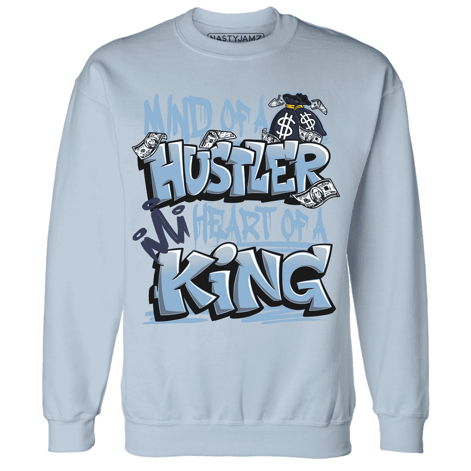 First In Flight 1s Sweatshirt Match Hustler Heart King - NastyJamz