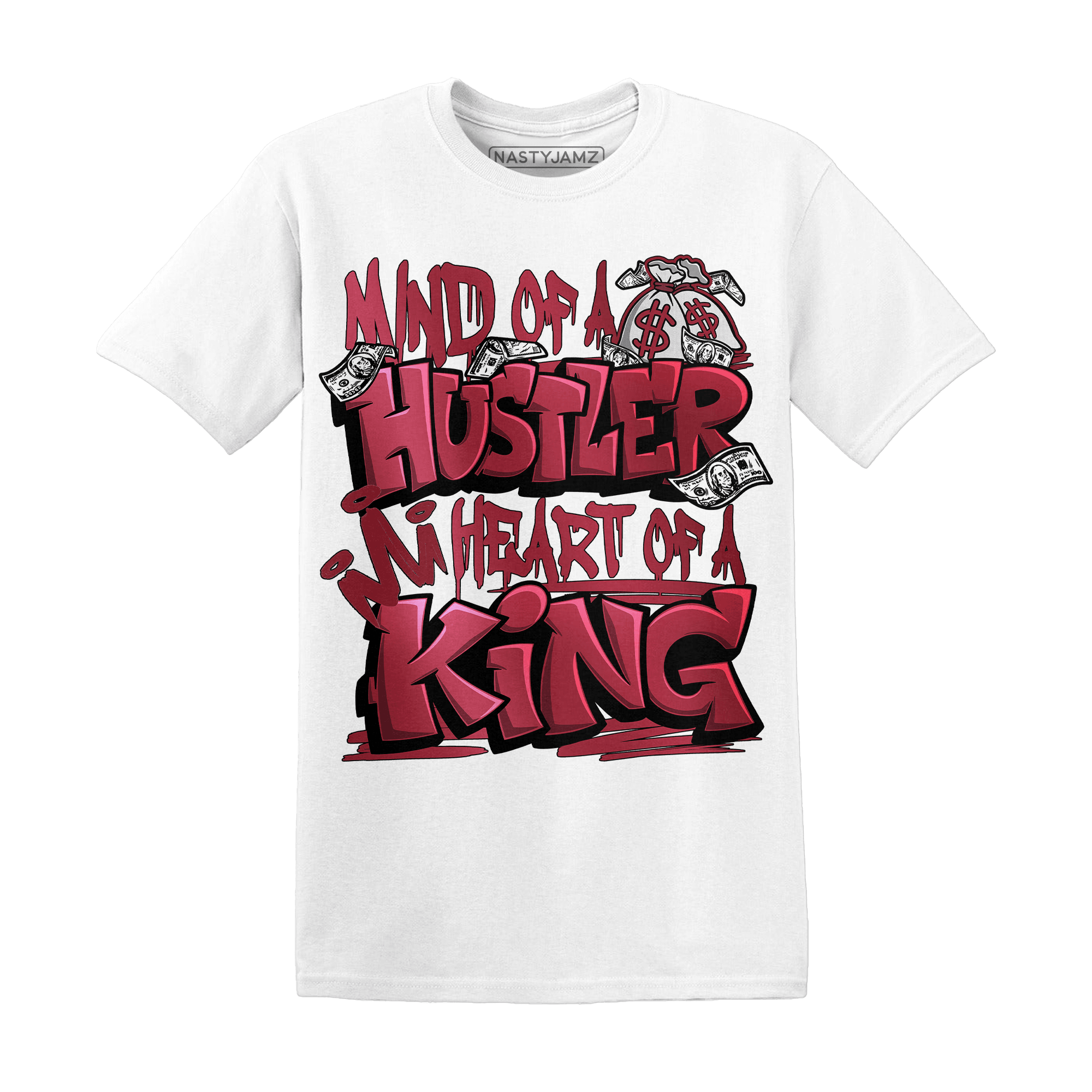 High 85 Metallic Burgundy 1s T Shirt Match Hustler Heart King - NastyJamz