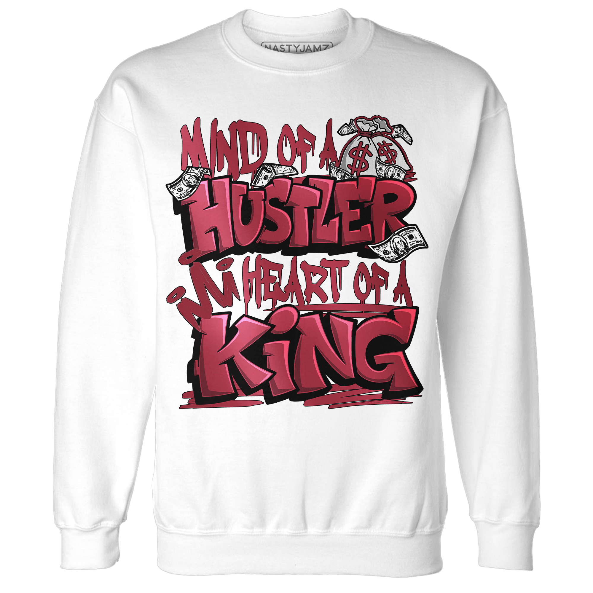 High 85 Metallic Burgundy 1s Sweatshirt Match Hustler Heart King - NastyJamz