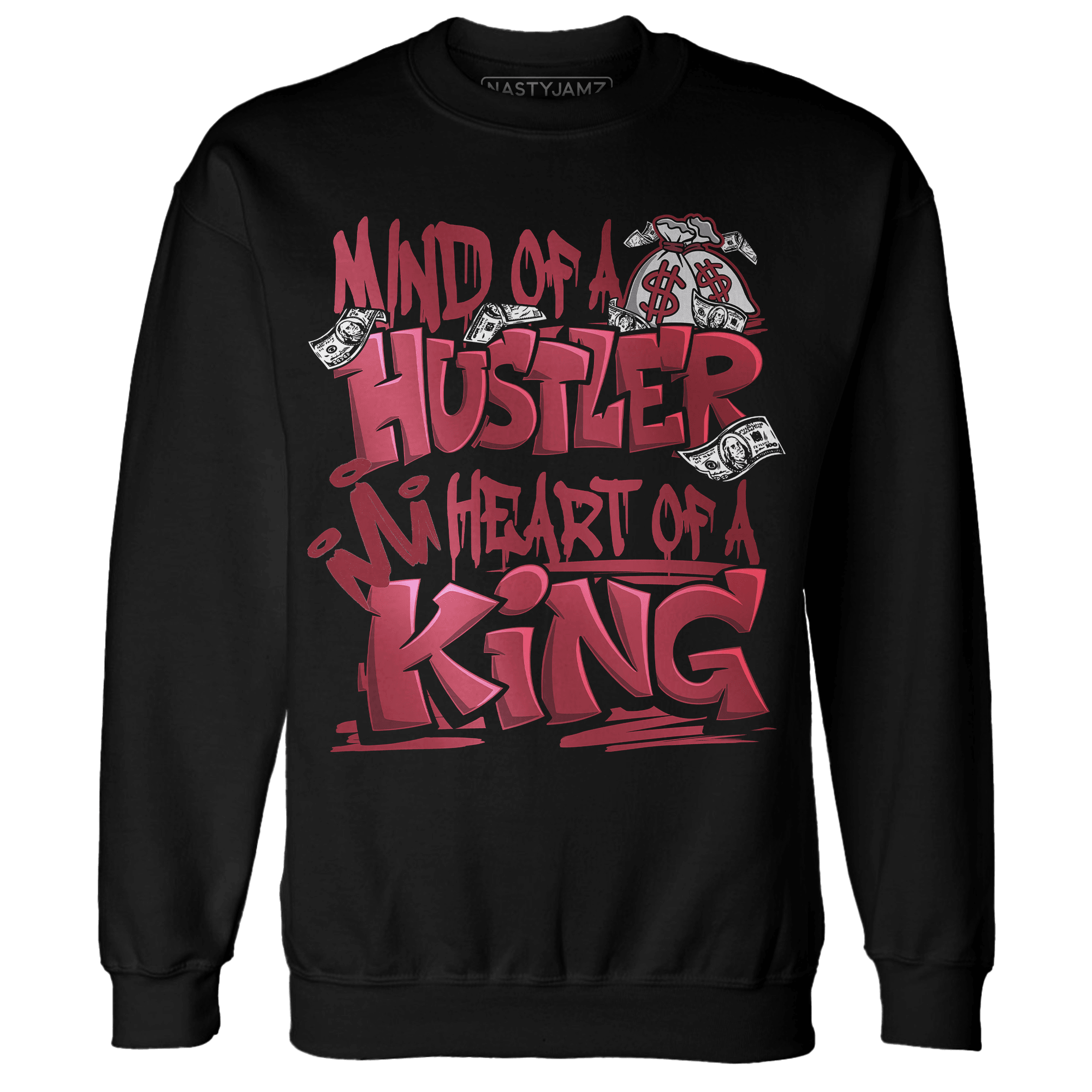 High 85 Metallic Burgundy 1s Sweatshirt Match Hustler Heart King - NastyJamz