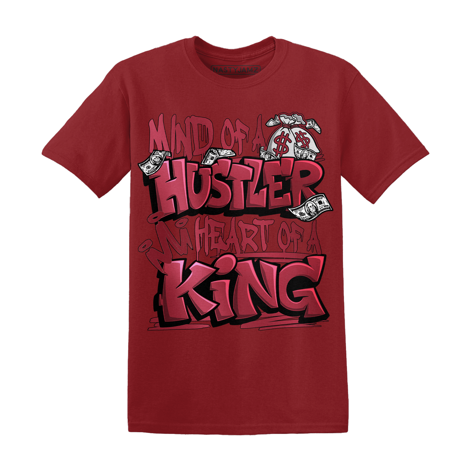 High 85 Metallic Burgundy 1s T Shirt Match Hustler Heart King - NastyJamz