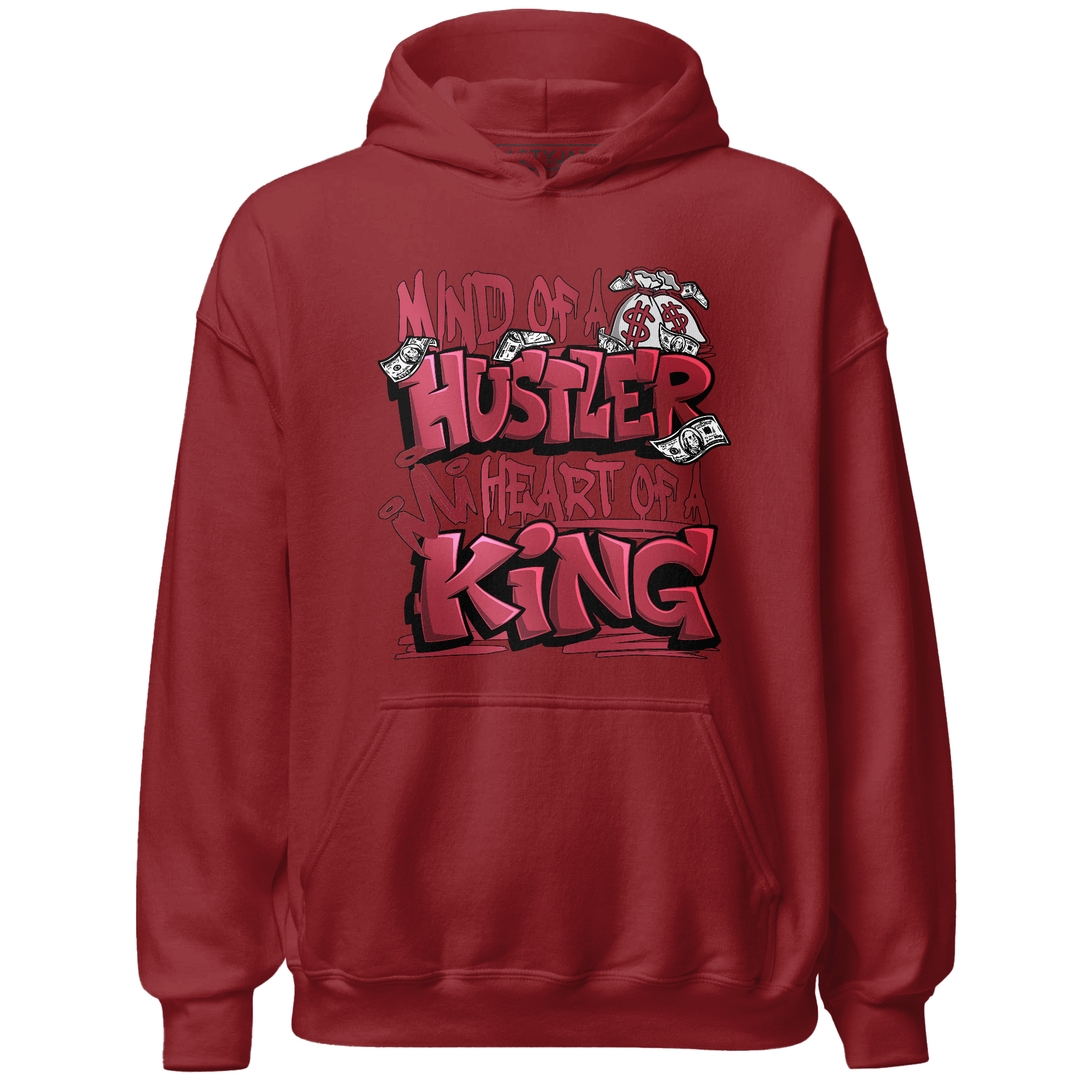 High 85 Metallic Burgundy 1s Hoodie Match Hustler Heart King - NastyJamz