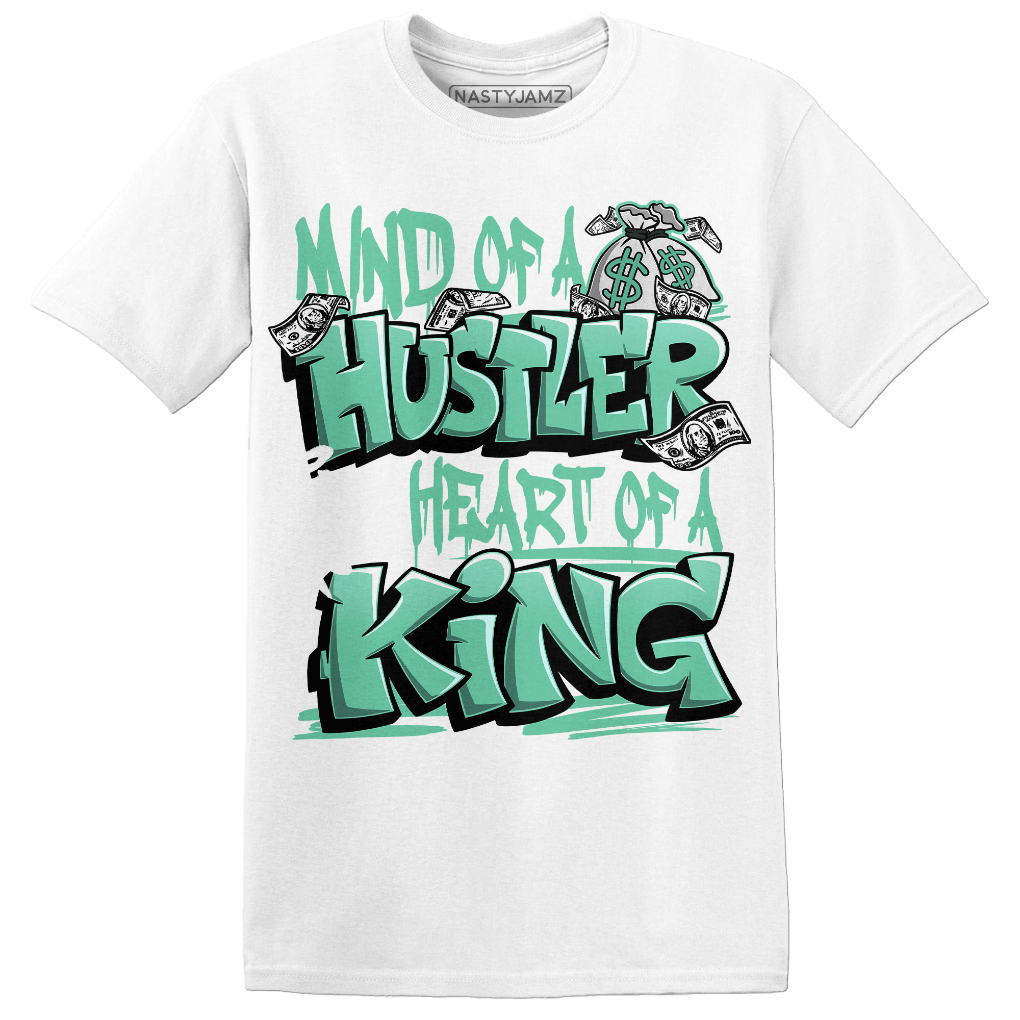 High OG Green Glow 1s T Shirt Match Hustler Heart King - NastyJamz