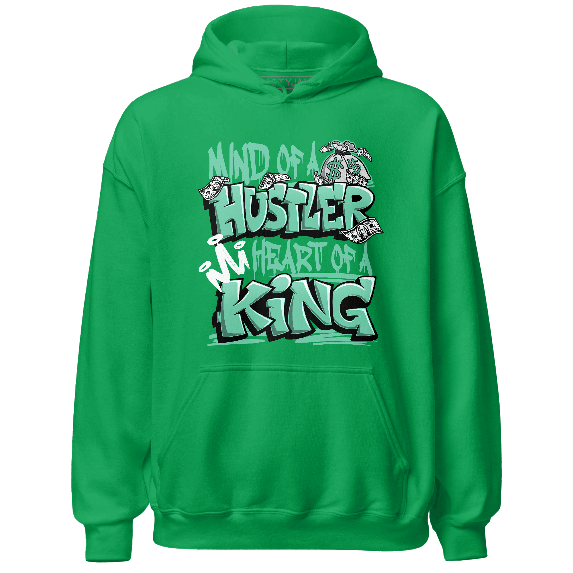 High OG Green Glow 1s Hoodie Match Hustler Heart King - NastyJamz