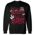 High White Team Red 1s Sweatshirt Match Hustler Heart King - NastyJamz