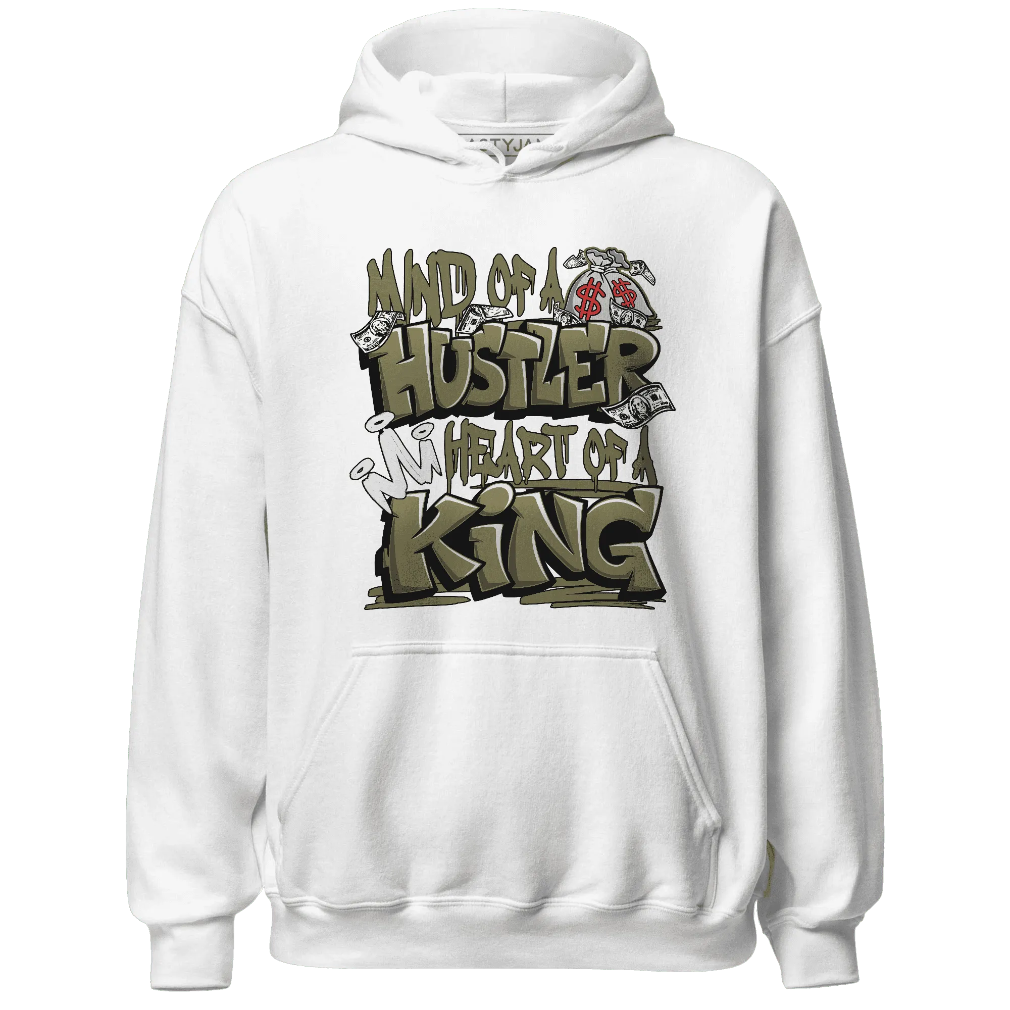 NastyJamz-Medium-Olive-1s-Hoodie-Match-Hustler-Heart-King
