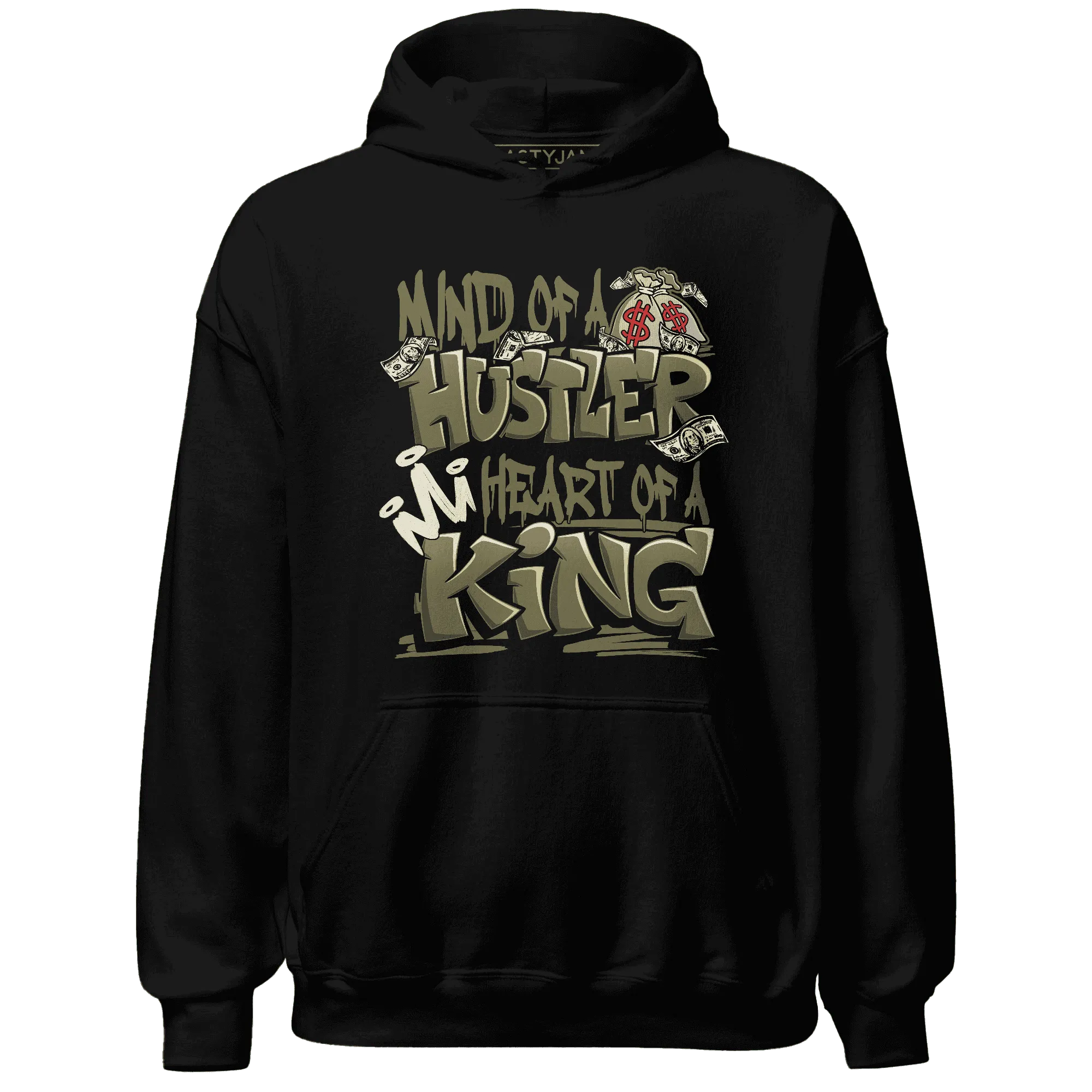 NastyJamz-Medium-Olive-1s-Hoodie-Match-Hustler-Heart-King