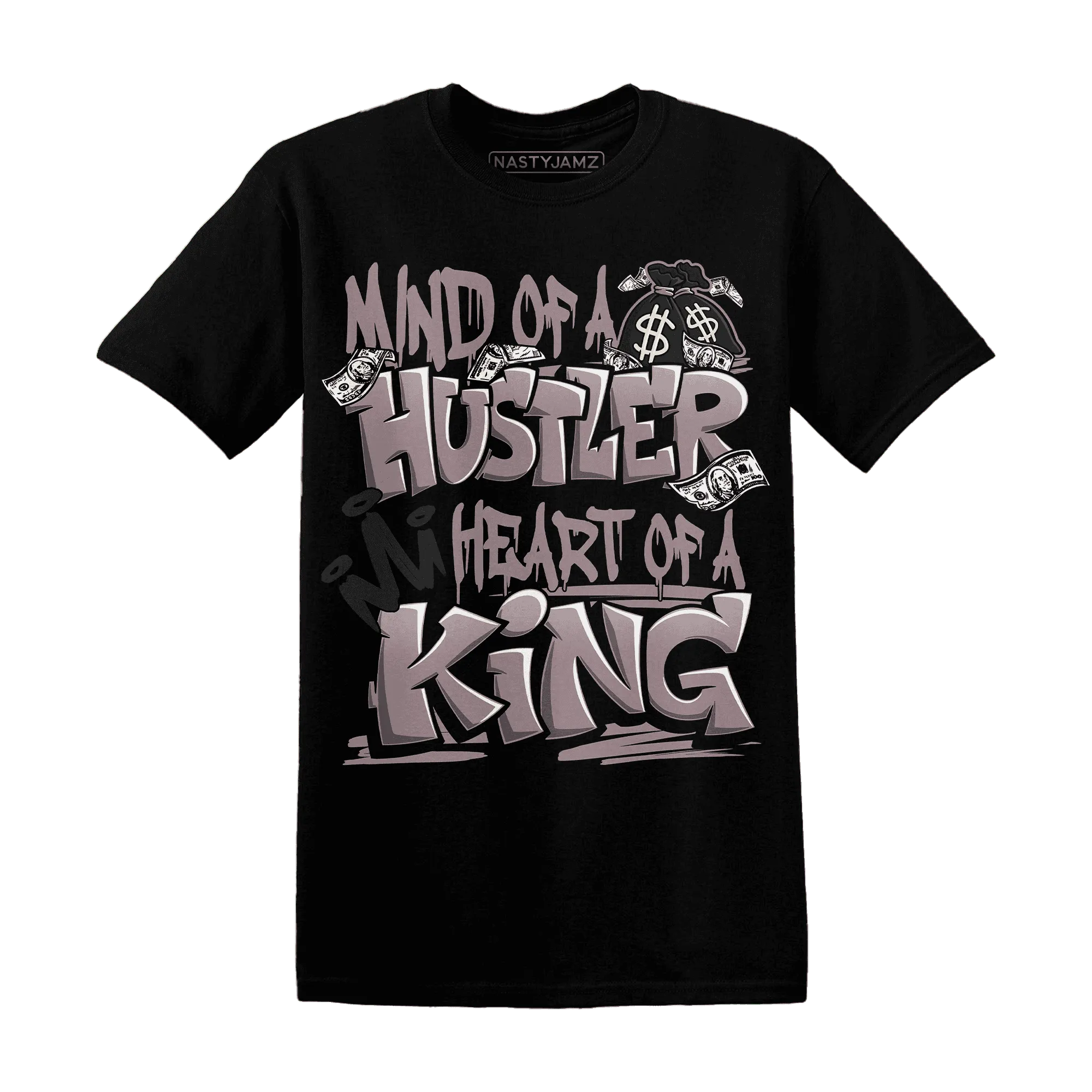 NastyJamz-Black-Violet-Ore-3s-T-Shirt-Match-Hustler-Heart-King